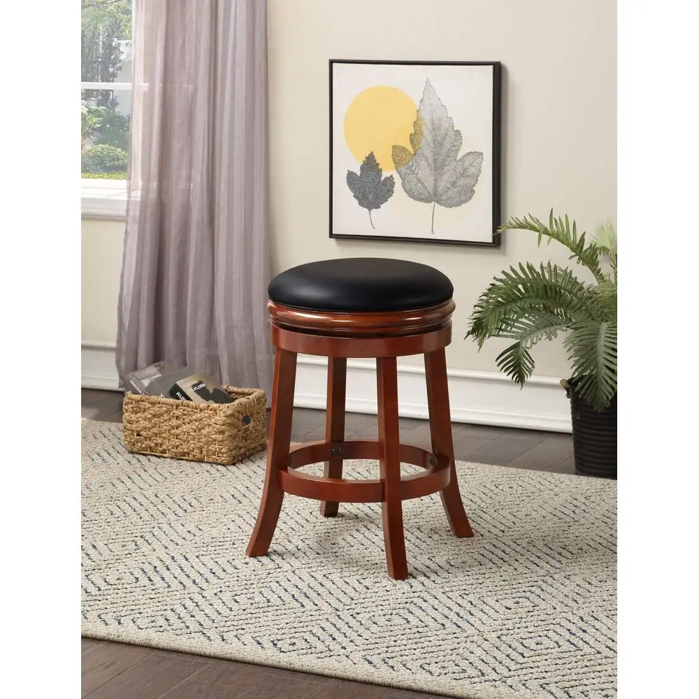 25.5 Contemporary Wood amp Faux Leather Swivel Counter Stool with Cushion, Flared Legs, Single Welt Cord Trim, Assembly Require
25.5 Contemporary Wood amp Faux Leather Swivel Counter Stool with Cushion, Flared Legs, Single Welt Cord Trim, Assembly Require