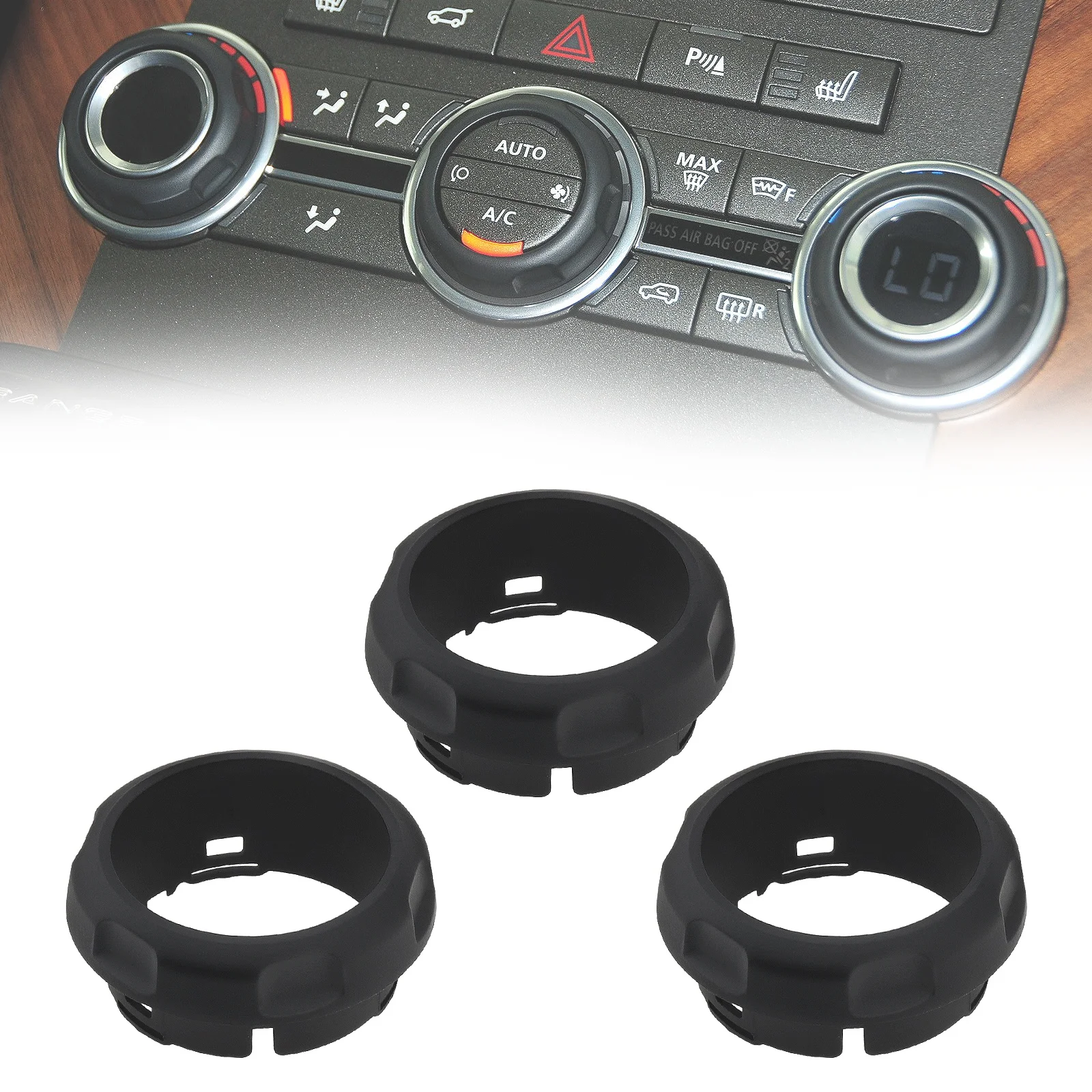 3pcs LR029591 Central Console Control Knob Fit for Land Rover Discovery Range Rover Sport Air Conditioner Volume Knob Cover Ring
3pcs LR029591 Central Console Control Knob Fit for Land Rover Discovery Range Rover Sport Air Conditioner Volume Knob Cover Ring