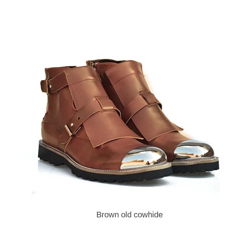 2024 new trend punk metal head personality Boots Men's lace-up high-top short shoes wear water-resistant anti-slip
2024 new trend punk metal head personality Boots Men's lace-up high-top short shoes wear water-resistant anti-slip