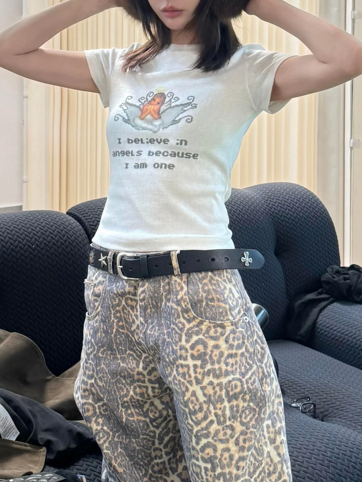 Retro American ort Sve T-irt Women's Spicy Girl Summer New Cartoon Animation Printing Casual ort Sle Cotton round ...
Retro American ort Sve T-irt Women's Spicy Girl Summer New Cartoon Animation Printing Casual ort Sle Cotton round ...