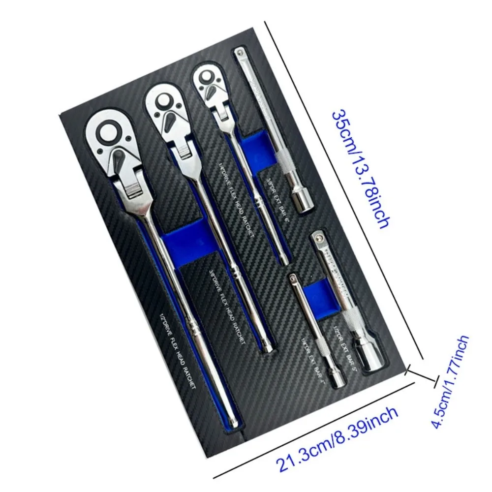 72 Tooth Flex Head Ratchet Set Rubber Grip Adjustable Swivel Head Ratchet Wrench Flex Head Design 180° Adjustable Ratchet Wrench
72 Tooth Flex Head Ratchet Set Rubber Grip Adjustable Swivel Head Ratchet Wrench Flex Head Design 180° Adjustable Ratchet Wrench
