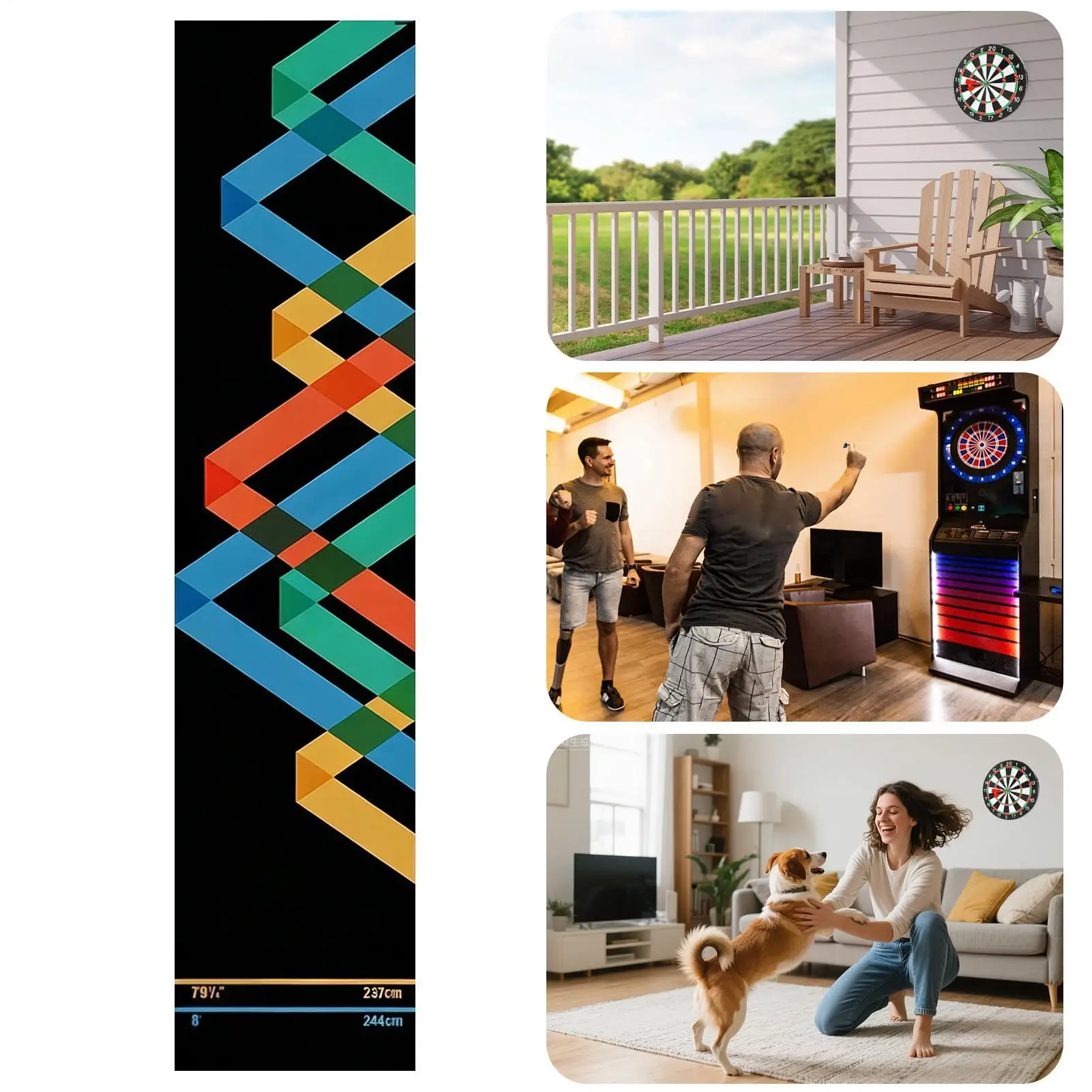 Dart Mat Portable Non-Slip Crystal Velvet With Throw Line Darts Distance Mat For Game Room Tournament Sports Club Office Break
Dart Mat Portable Non-Slip Crystal Velvet With Throw Line Darts Distance Mat For Game Room Tournament Sports Club Office Break