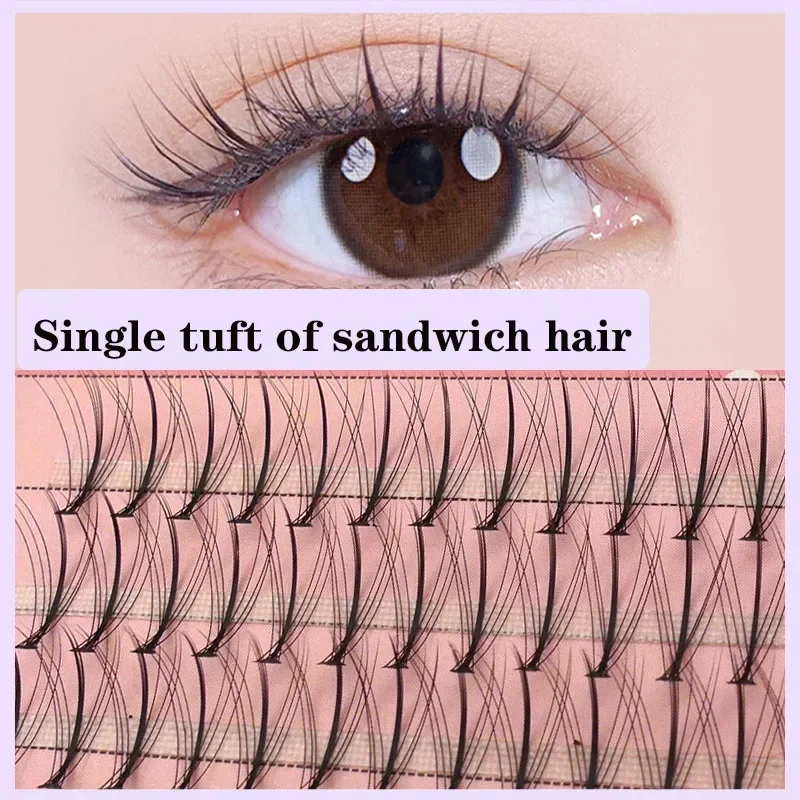 Anlinnet Professional Makeup 60 clusters Personal Cluster Eyelash Single tuft of M sandwich eyelash Grafting False Eyelashes
Anlinnet Professional Makeup 60 clusters Personal Cluster Eyelash Single tuft of M sandwich eyelash Grafting False Eyelashes