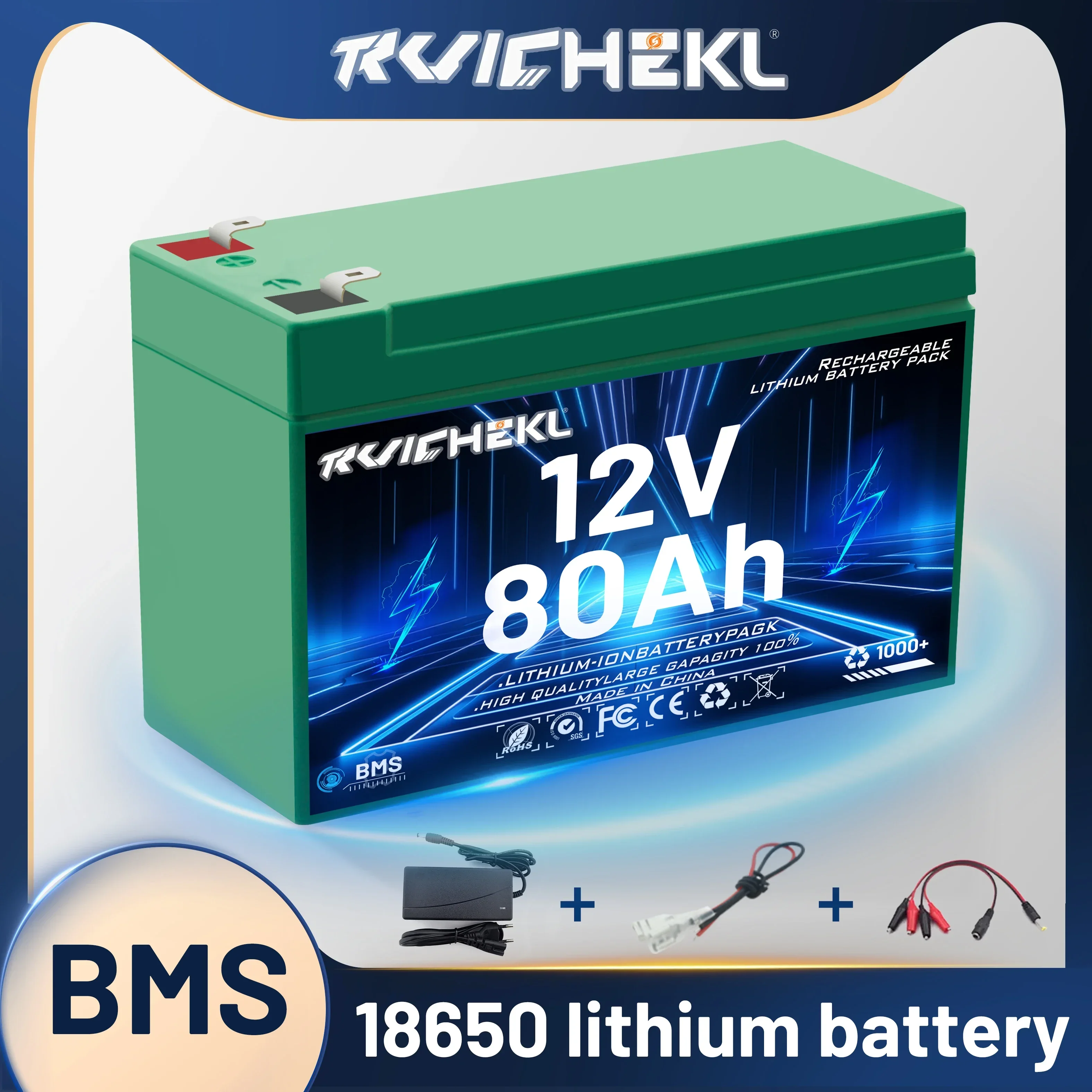 RUICHEKL sprayer battery 12v 18650 lithium battery 30A BMS electric vehicle battery and12.6V charger
RUICHEKL sprayer battery 12v 18650 lithium battery 30A BMS electric vehicle battery and12.6V charger