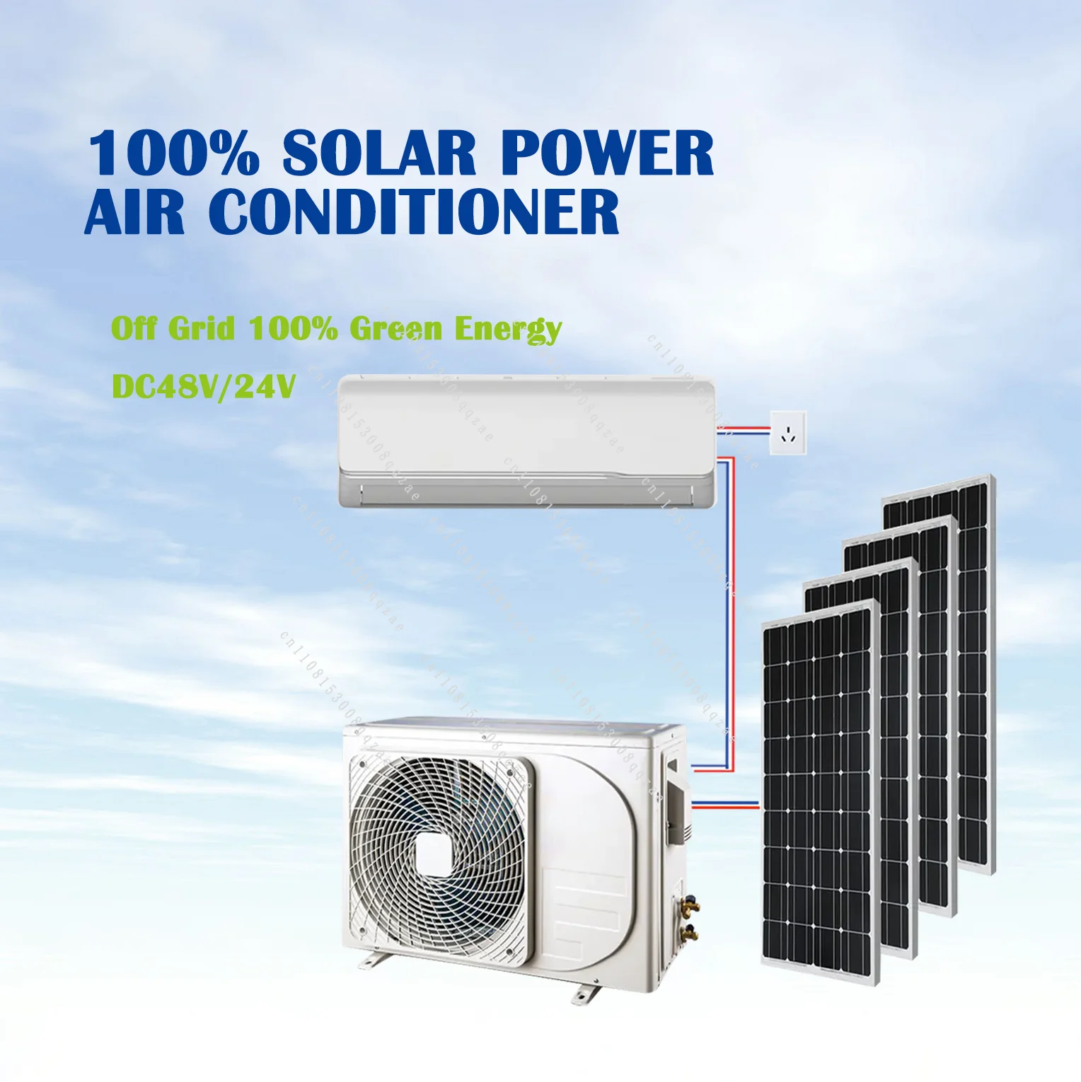 AC/DC Hybrid Solar Inverter Air Conditioner 100% Solar AC Air Conditioner for Home
AC/DC Hybrid Solar Inverter Air Conditioner 100% Solar AC Air Conditioner for Home