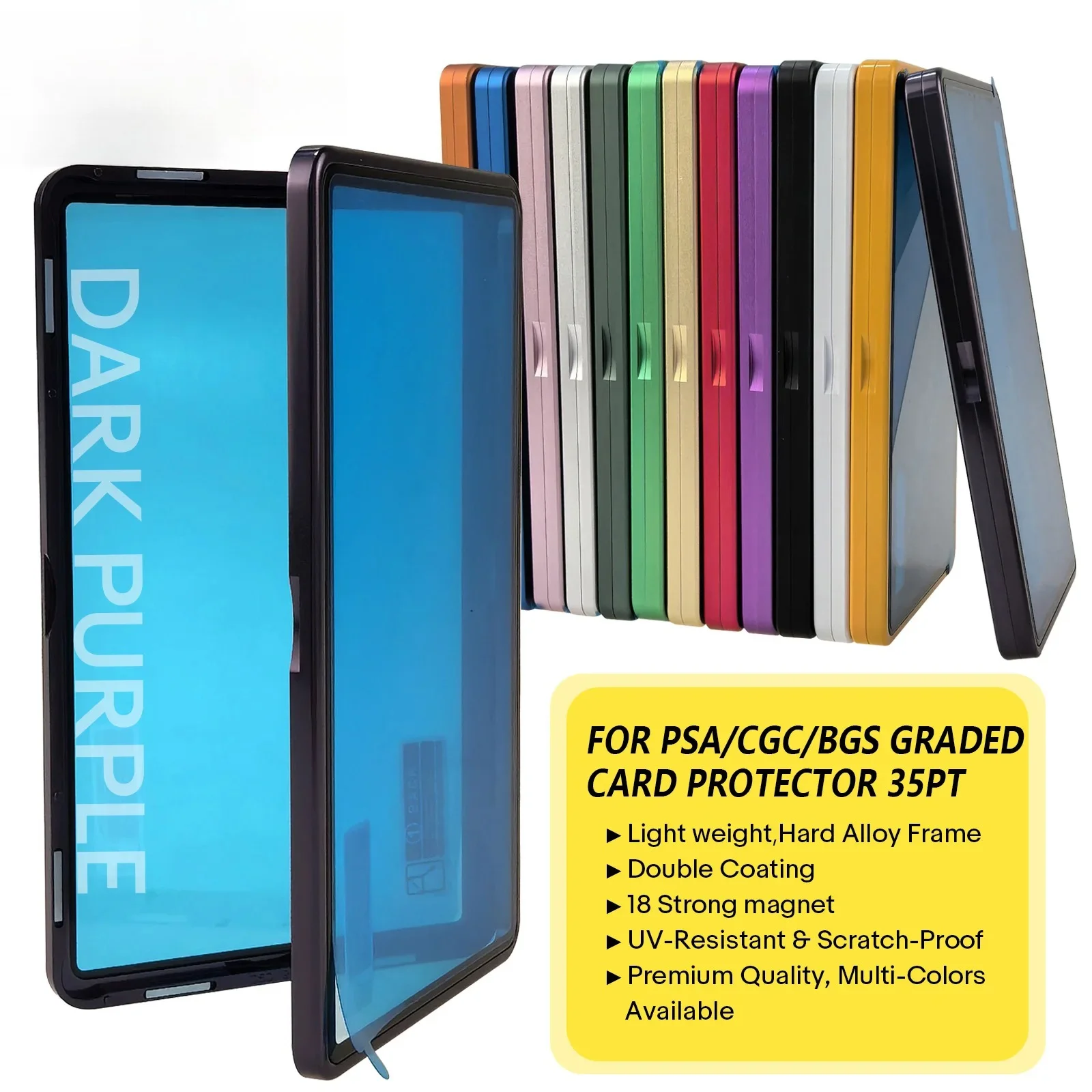 For PSA/CGC/BGS Slab,UV & Scratch Resistant Trading Card Magnetic Display Holder Box Aluminum Alloy Graded Cards Protector Case
For PSA/CGC/BGS Slab,UV & Scratch Resistant Trading Card Magnetic Display Holder Box Aluminum Alloy Graded Cards Protector Case
