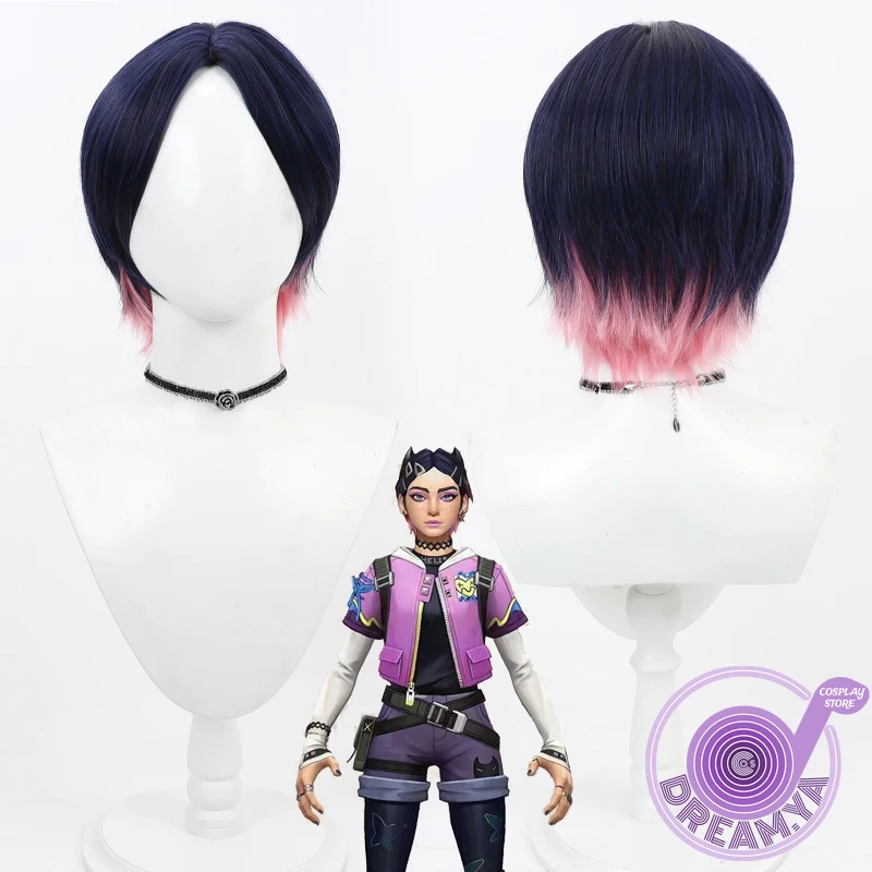 Clove Cosplay Wig Dark Blue Pink Mixed Short Heat Resistant Synthetic Hair Halloween Role Play Party Carnival + Free Wig Cap
Clove Cosplay Wig Dark Blue Pink Mixed Short Heat Resistant Synthetic Hair Halloween Role Play Party Carnival + Free Wig Cap