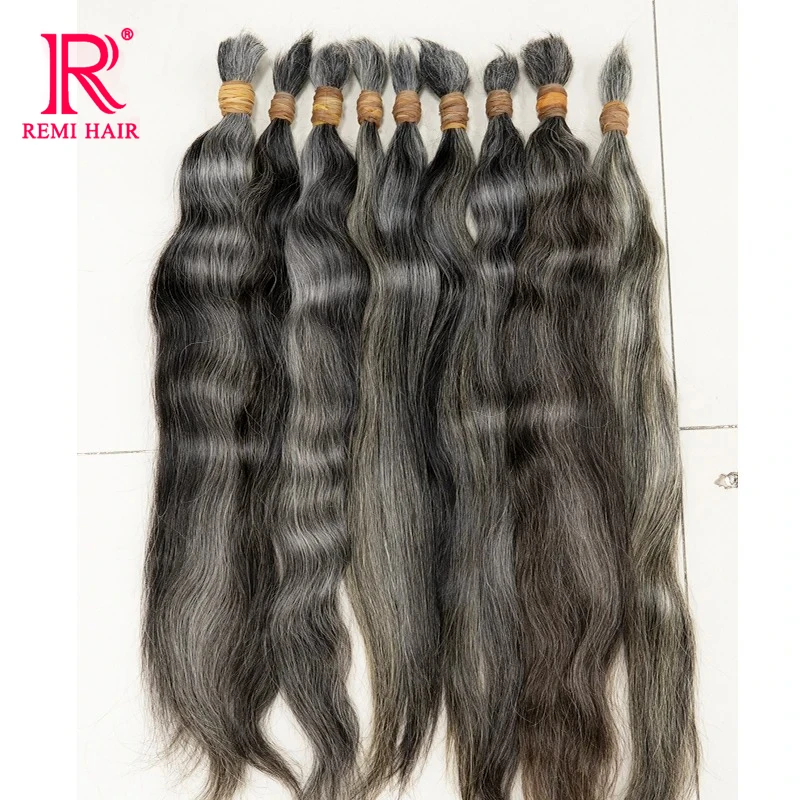 100% Real Raw Hair Human Hair extensions One Donor Hair Bulk Gray Hair Good Quality No weft Unprocessed Natural Straight Hair
100% Real Raw Hair Human Hair extensions One Donor Hair Bulk Gray Hair Good Quality No weft Unprocessed Natural Straight Hair