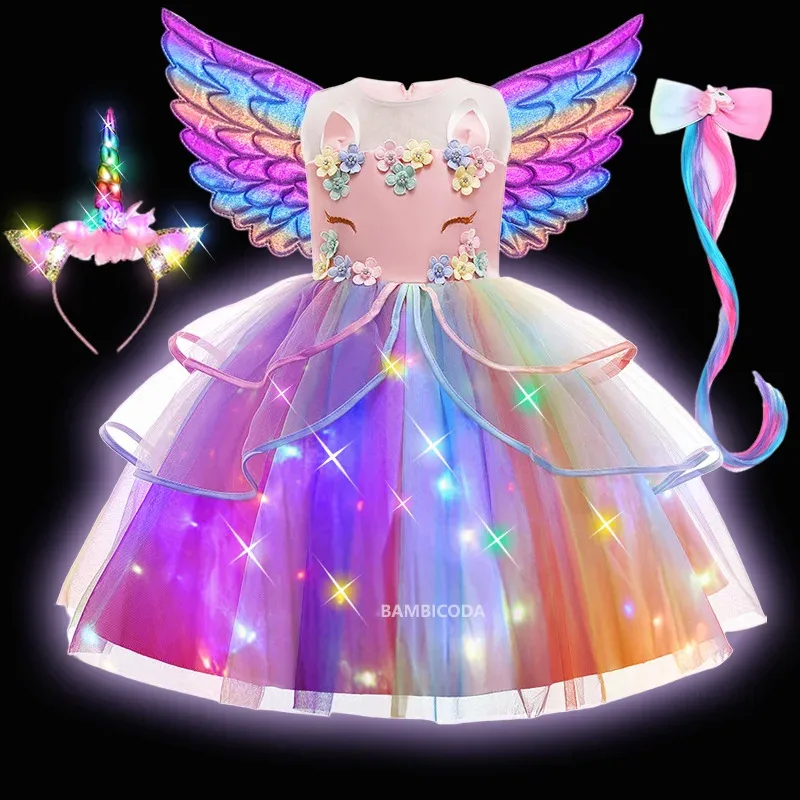 2023 Shiny Unicorn Tutu Glowing Kids LED Light up Dresses For Girls Halloween Princess Dress Children Clothing
2023 Shiny Unicorn Tutu Glowing Kids LED Light up Dresses For Girls Halloween Princess Dress Children Clothing
