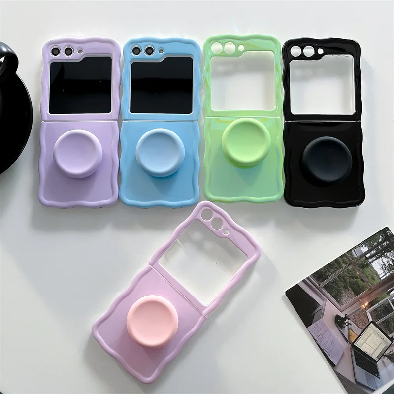 Solid Color Circular Phone Stand Case for Samsung Galaxy Z Flip 6 5 4 3 Protective Back Cover for ZFlip4 ZFlip5 ZFlip6 Case
Solid Color Circular Phone Stand Case for Samsung Galaxy Z Flip 6 5 4 3 Protective Back Cover for ZFlip4 ZFlip5 ZFlip6 Case