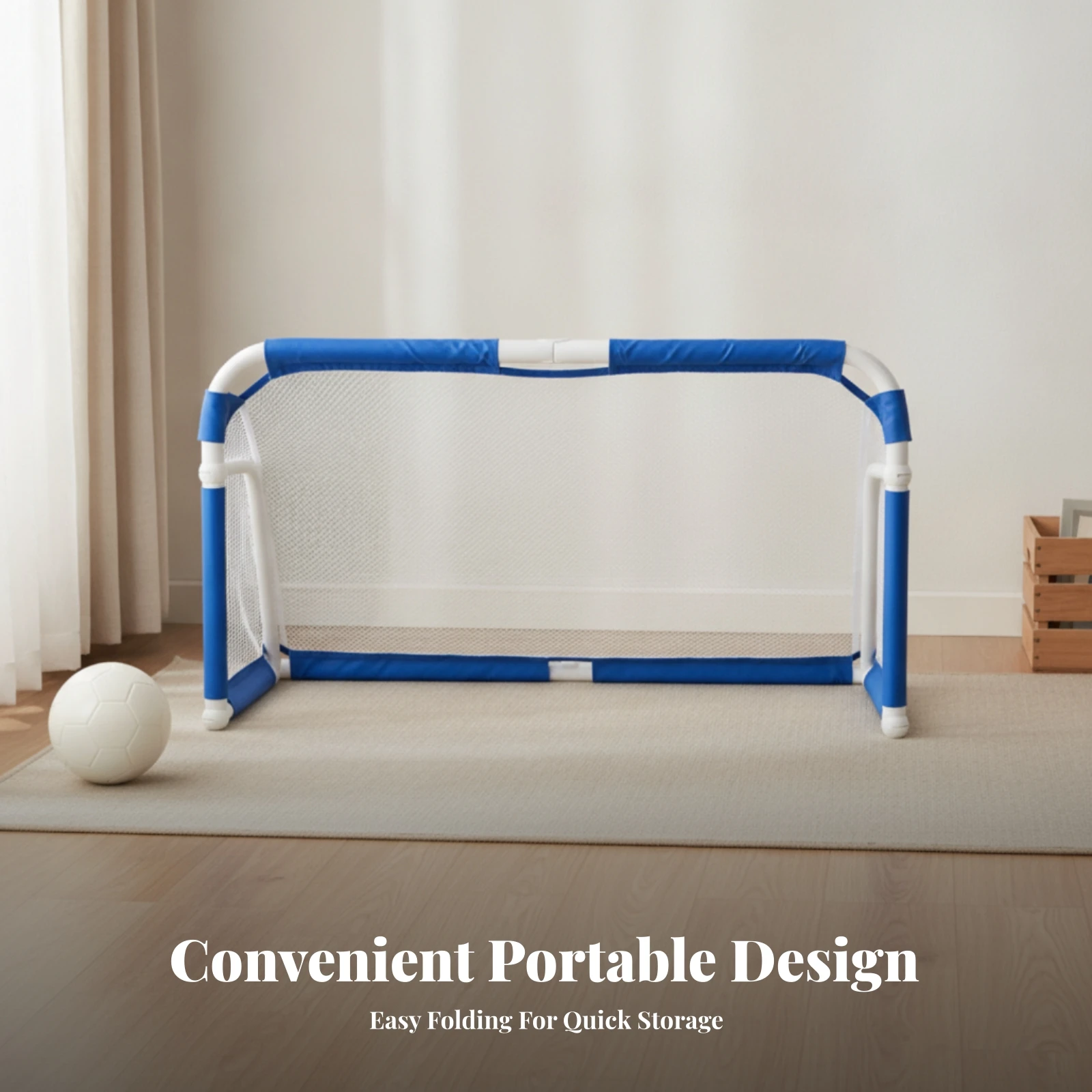Foldable Soccer Goal Indoor Outdoor Cylindrical Frame Frame Kids Soccer Goal Sports Equipment Long-Lasting for Play
Foldable Soccer Goal Indoor Outdoor Cylindrical Frame Frame Kids Soccer Goal Sports Equipment Long-Lasting for Play