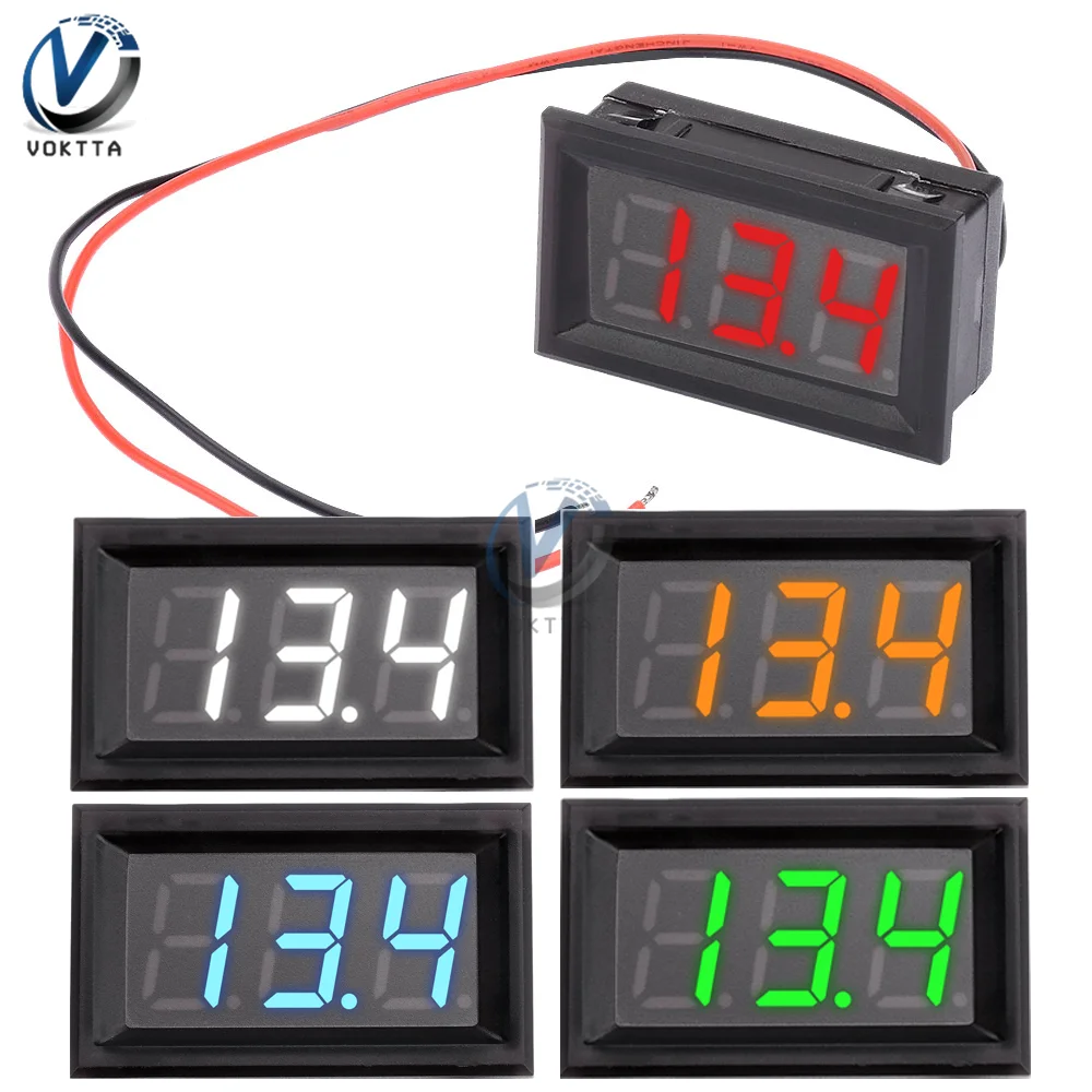 Waterproof Voltage Meter DC 4.5-30V Waterproof Digital Voltmeter 12V 24V LED Battery Monitor for Cars Boats Motorcycle
Waterproof Voltage Meter DC 4.5-30V Waterproof Digital Voltmeter 12V 24V LED Battery Monitor for Cars Boats Motorcycle