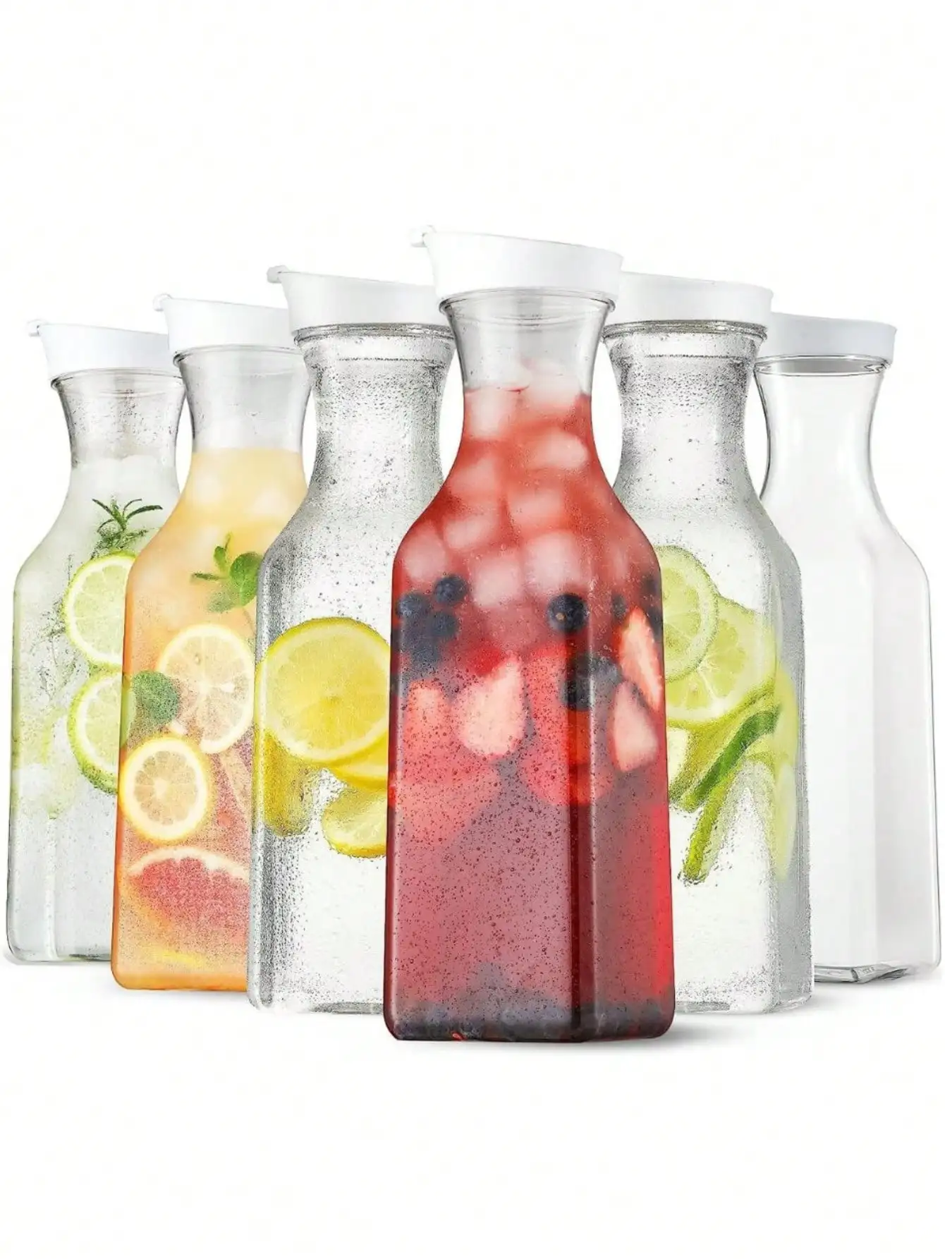 1pc Square Shaped Plastic Water Bottle With Lid, Transparent Juice Container, Anti-fall Milk & Juice Bottle, Cold-press Juice Dispenser Bottle
1pc Square Shaped Plastic Water Bottle With Lid, Transparent Juice Container, Anti-fall Milk & Juice Bottle, Cold-press Juice Dispenser Bottle