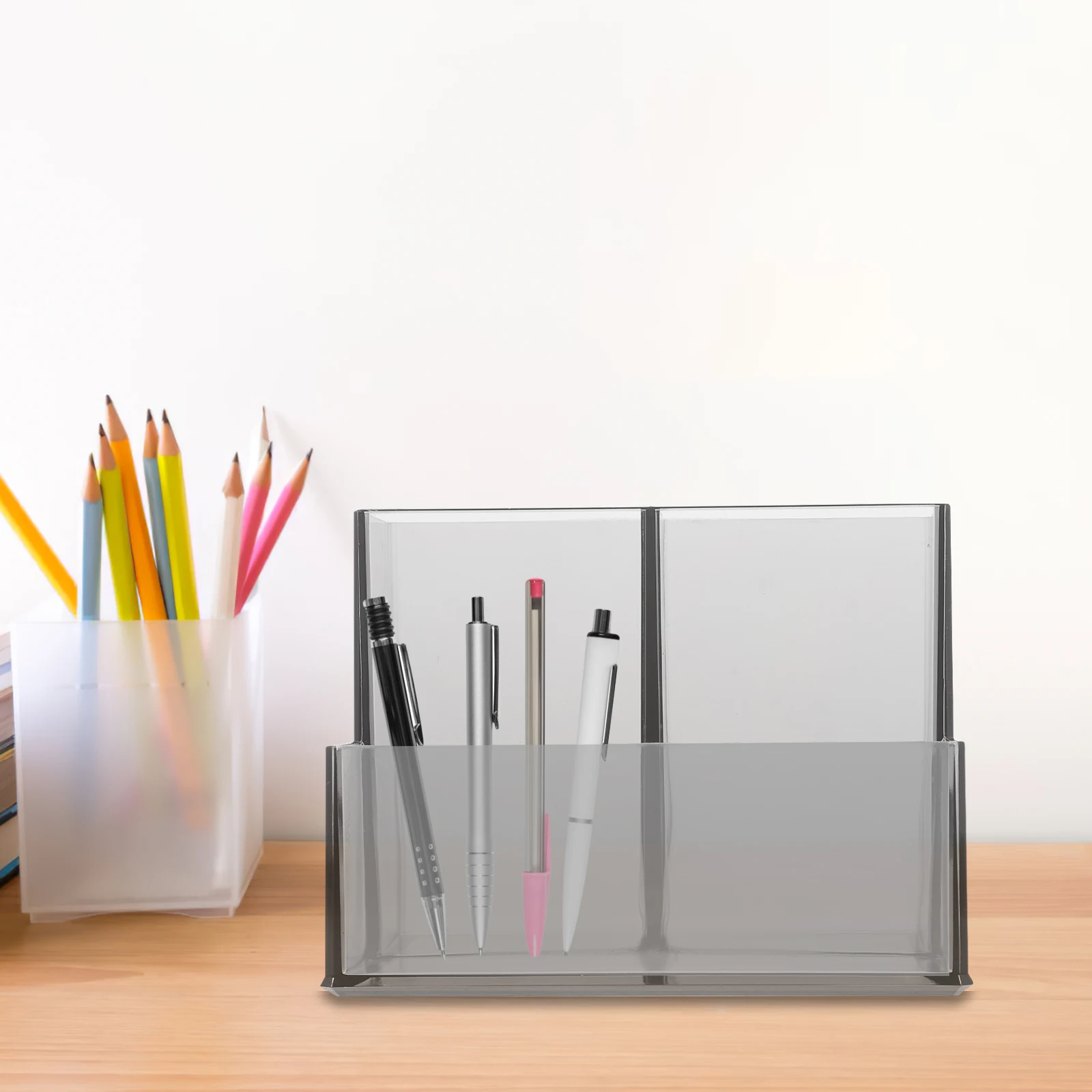 2pcs Acrylic Pen Holder Transparent Desk ganizer for Pencils Scissors Brushes Storage Box Student Accessories
2pcs Acrylic Pen Holder Transparent Desk ganizer for Pencils Scissors Brushes Storage Box Student Accessories