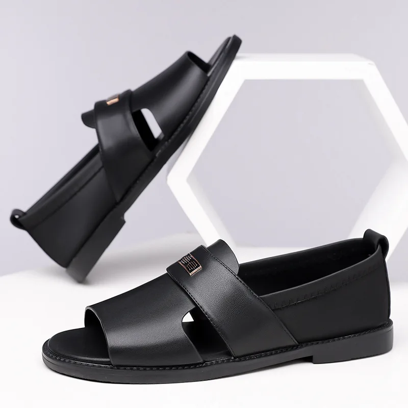 Summer Men's Sandals Fashion Breathable Driving Shoes Non-slip Open Toe Wear Resistant Beach Shoes Leather Luxury Shoes for Men
Summer Men's Sandals Fashion Breathable Driving Shoes Non-slip Open Toe Wear Resistant Beach Shoes Leather Luxury Shoes for Men