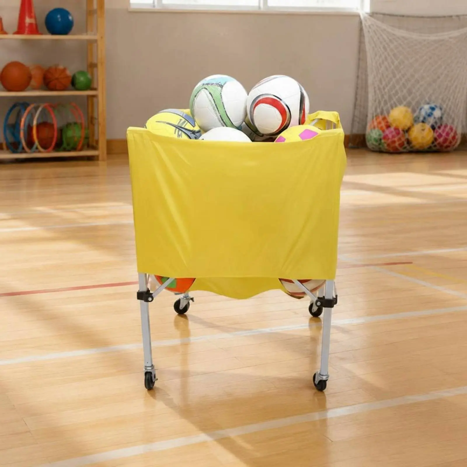 Foldable Ball Carrier Space Saving Folding Ball Carrier Large Capacity Lightweight for Teachers, Kindergarten, Outdoor
Foldable Ball Carrier Space Saving Folding Ball Carrier Large Capacity Lightweight for Teachers, Kindergarten, Outdoor
