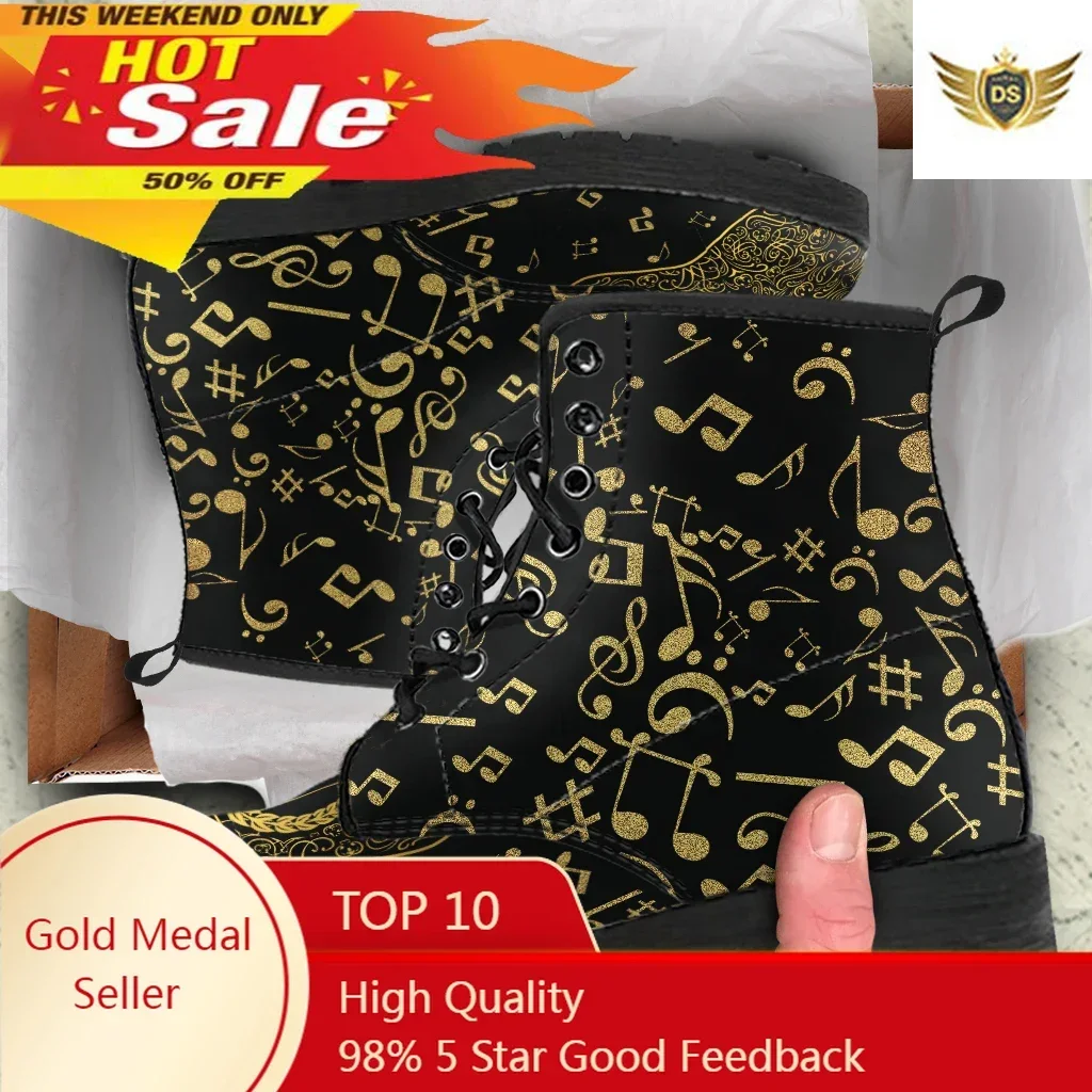 Music Motes Design Autumn Winter Women's Boots Dropshipping Brand Lace-Up Wear-Resistant Boots Female Casual Ankle Boots
Music Motes Design Autumn Winter Women's Boots Dropshipping Brand Lace-Up Wear-Resistant Boots Female Casual Ankle Boots