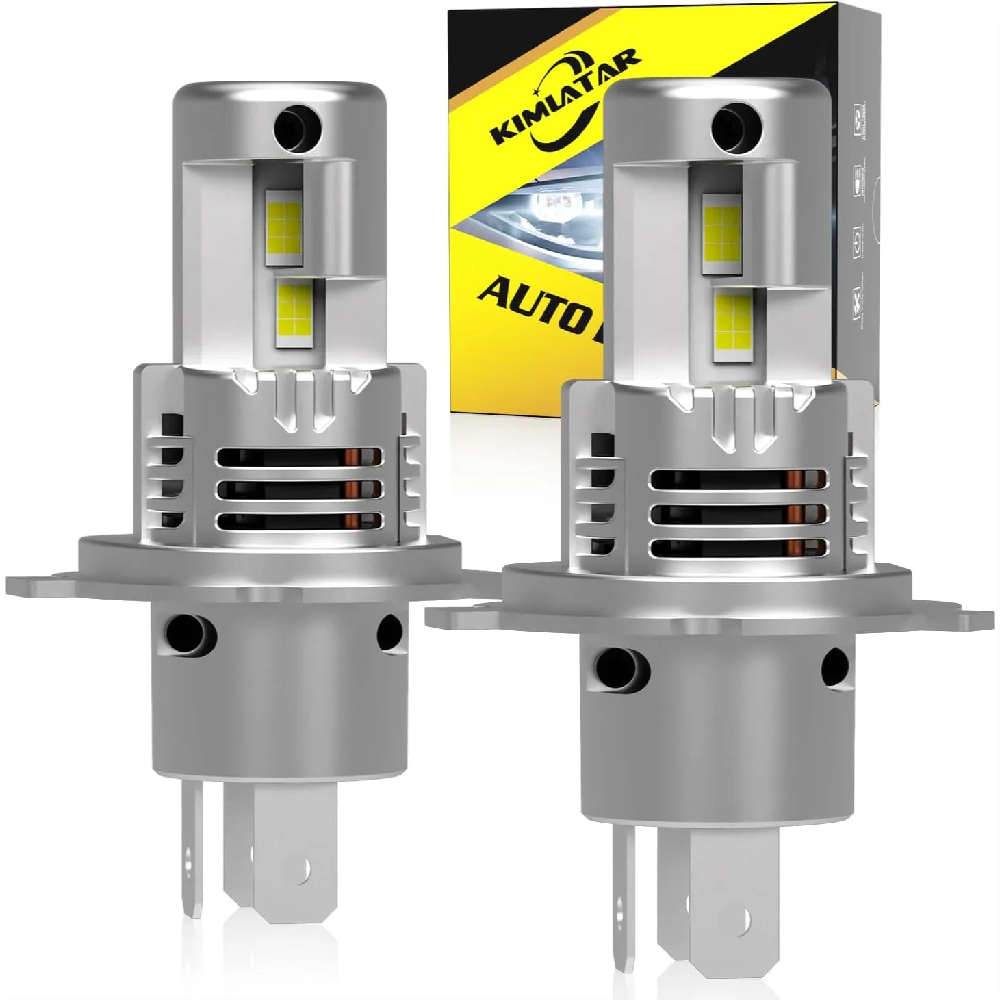 H4 Light Bulbs Hi/Low Beam, Super Bright 50000LM, 1:1 Mini Size, Plug and Play, Pack of 2
H4 Light Bulbs Hi/Low Beam, Super Bright 50000LM, 1:1 Mini Size, Plug and Play, Pack of 2