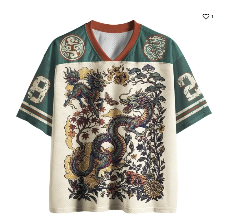 Adult and Children Qilin Dragon Pattern Auspicious T-Shirt 3D Print American Jersey Style V-Neck Loose Short Sleeve Top
Adult and Children Qilin Dragon Pattern Auspicious T-Shirt 3D Print American Jersey Style V-Neck Loose Short Sleeve Top