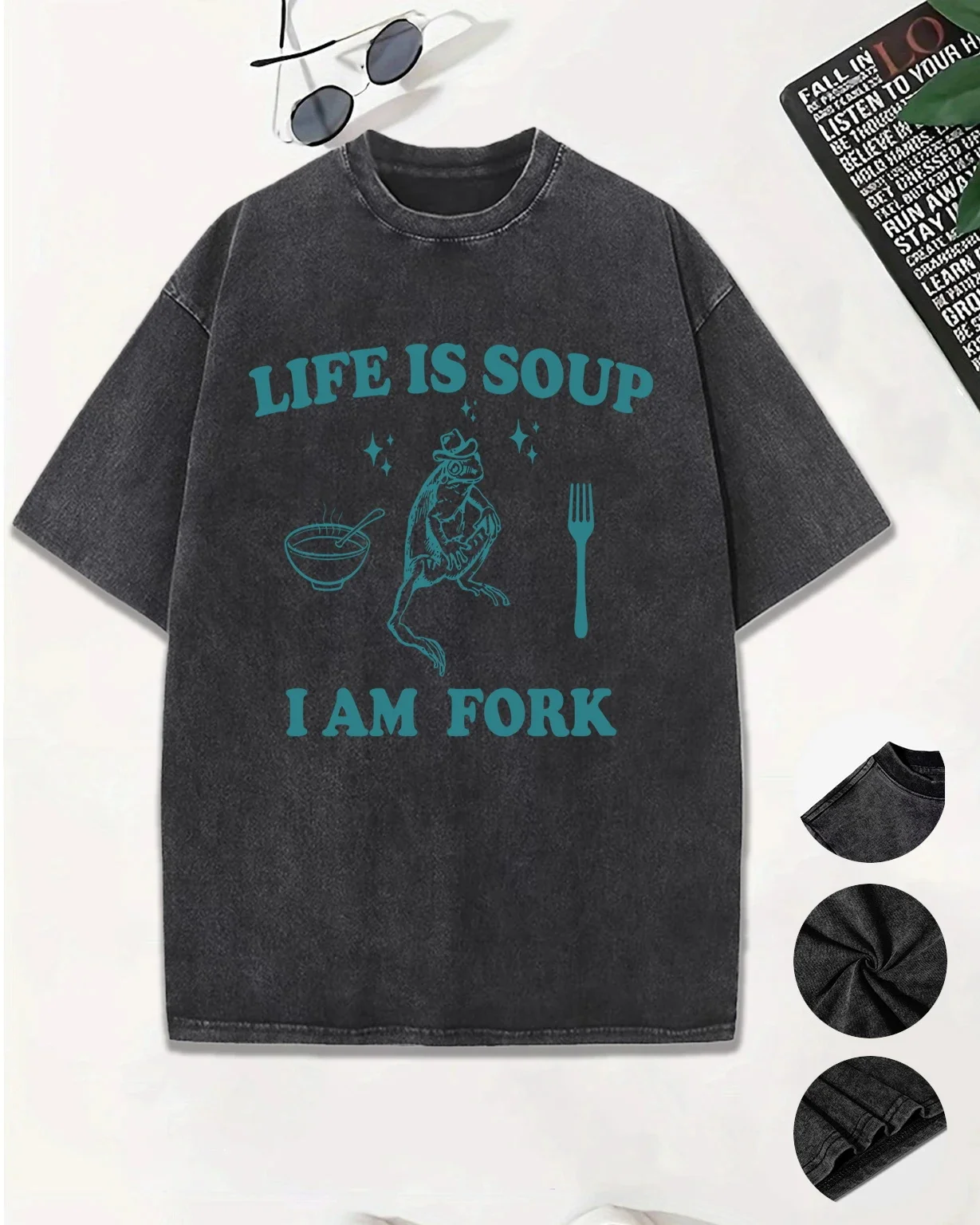 Life Is Soup I Am Fork Design Washed Men T-Shirt Summer Comfortable Clothes Shortwear Cotton Trendy Tee Shirt Loose Tees Top
Life Is Soup I Am Fork Design Washed Men T-Shirt Summer Comfortable Clothes Shortwear Cotton Trendy Tee Shirt Loose Tees Top