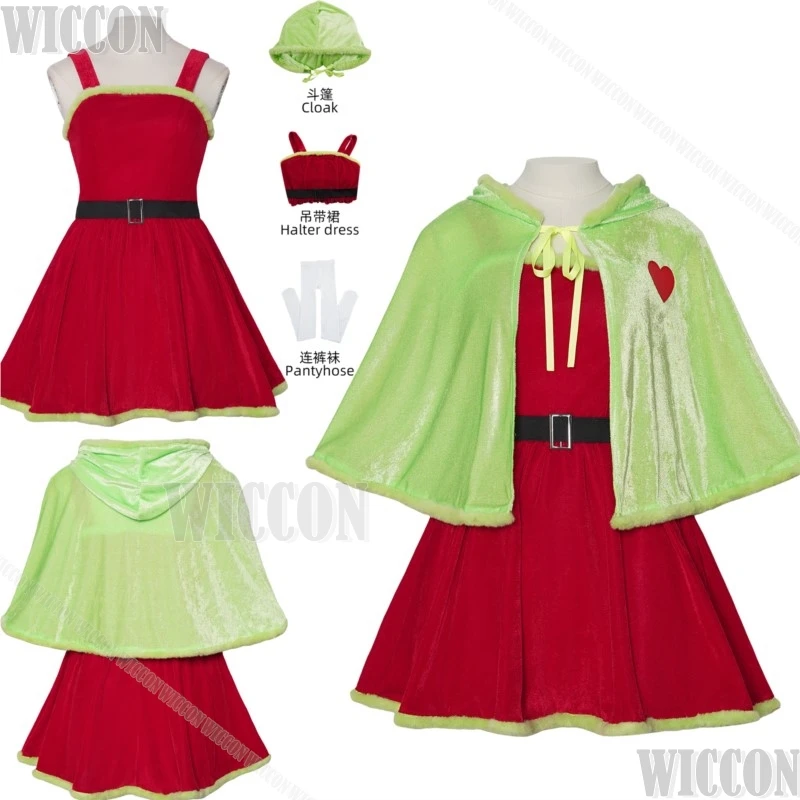 Рождественско-зимнее красное платье, зеленый меховой плащ, сексуальная девушка, 2026, новогодний зеленый косплей, женщина-монстр, фестиваль событий на Хэллоуин
Рождественско-зимнее красное платье, зеленый меховой плащ, сексуальная девушка, 2026, новогодний зеленый косплей, женщина-монстр, фестиваль событий на Хэллоуин