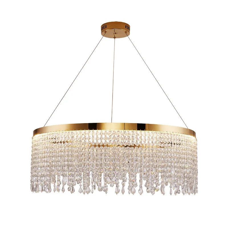 Nordic Light Luxury Circle Crystal Pendant Light Creative Living Room Restaurant Hotel Cafe Decor Led Hanging Lighting Fixtures
Nordic Light Luxury Circle Crystal Pendant Light Creative Living Room Restaurant Hotel Cafe Decor Led Hanging Lighting Fixtures