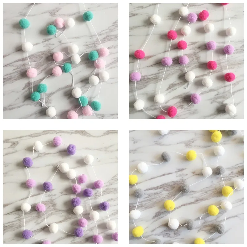 2M Wool Balls Handmade Bedroom Decoration Wall Home Decor Ornament Hanging Nursey Pompom Garland Decoration Children Room Kids
2M Wool Balls Handmade Bedroom Decoration Wall Home Decor Ornament Hanging Nursey Pompom Garland Decoration Children Room Kids