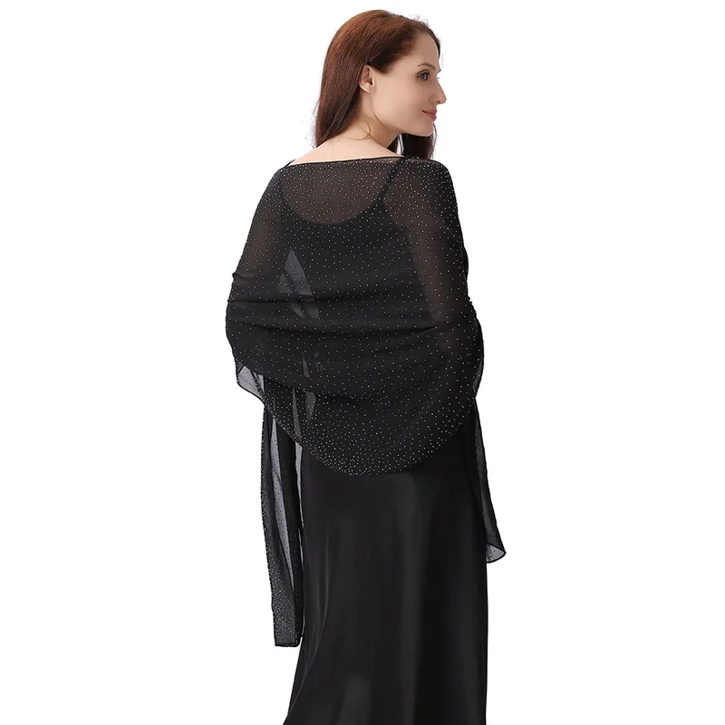 Luxury Rhinstone Chiffon Shawls for Evening Dresses Women Wedding Evening Party Capes Scarves Summer Beach Towel Sunscreen Shawl
Luxury Rhinstone Chiffon Shawls for Evening Dresses Women Wedding Evening Party Capes Scarves Summer Beach Towel Sunscreen Shawl