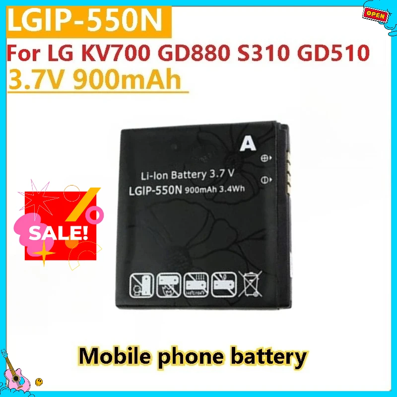 Brand New High Quality 3.7V 900mAh LGIP-550N Replacement Mobile Phone Battery For LG KV700 GD880 S310 GD510
Brand New High Quality 3.7V 900mAh LGIP-550N Replacement Mobile Phone Battery For LG KV700 GD880 S310 GD510