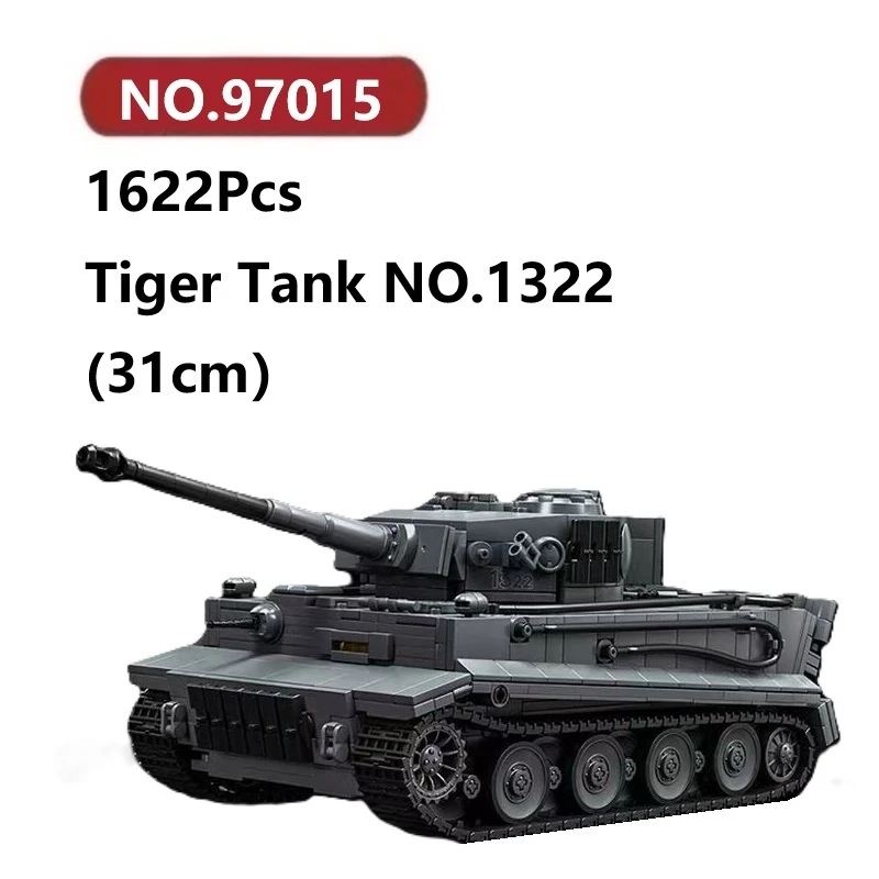 LEYI Tiger Heavy Tanks NO.1322 Building Blocks 1622 Pcs 12GO Tank Bricks Toy Set
LEYI Tiger Heavy Tanks NO.1322 Building Blocks 1622 Pcs 12GO Tank Bricks Toy Set