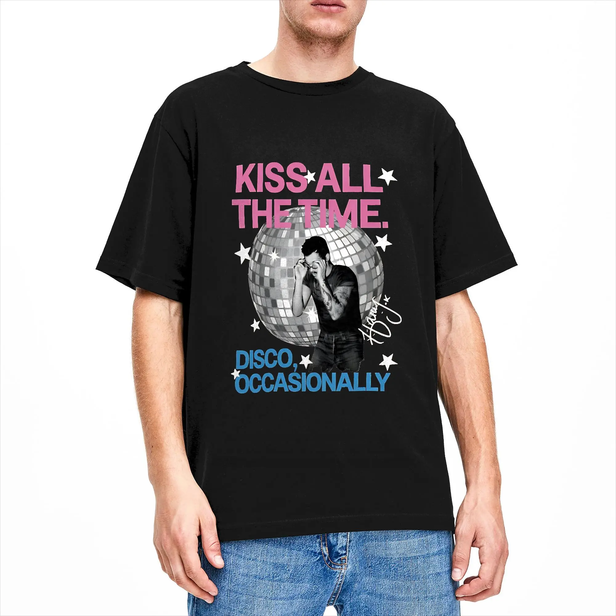 Casual T-Shirt Beach Harry Style Kiss All The Time Disco Occasionally Disco Ball Leisure T Shirts Cotton Tee Shirt for Male
Casual T-Shirt Beach Harry Style Kiss All The Time Disco Occasionally Disco Ball Leisure T Shirts Cotton Tee Shirt for Male