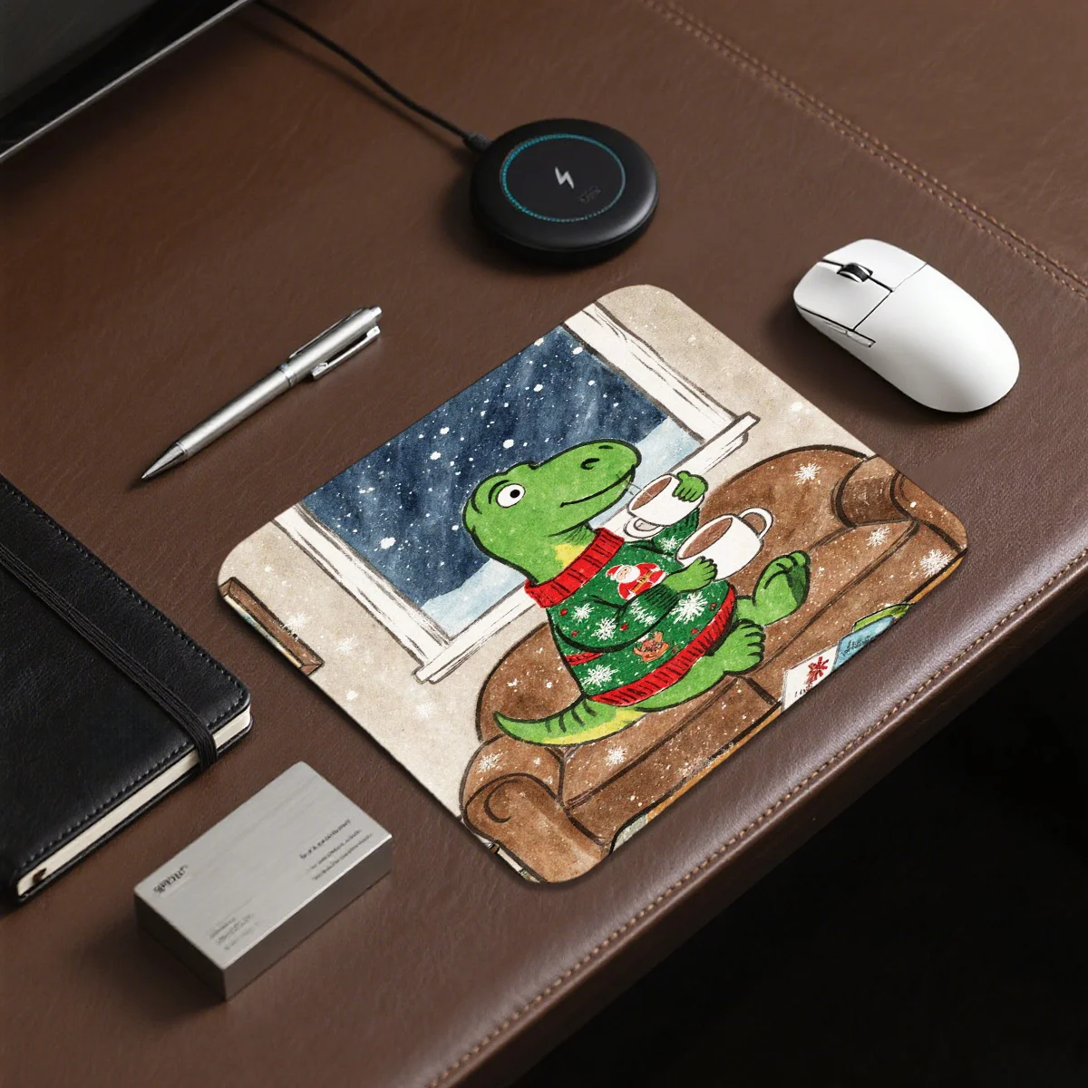 1 шт. милый резиновый коврик для мыши с динозавром для офисных игр, рождественский декор, уютный дизайн со снежным фоном, удобный и прочный 
1 шт. милый резиновый коврик для мыши с динозавром для офисных игр, рождественский декор, уютный дизайн со снежным фоном, удобный и прочный