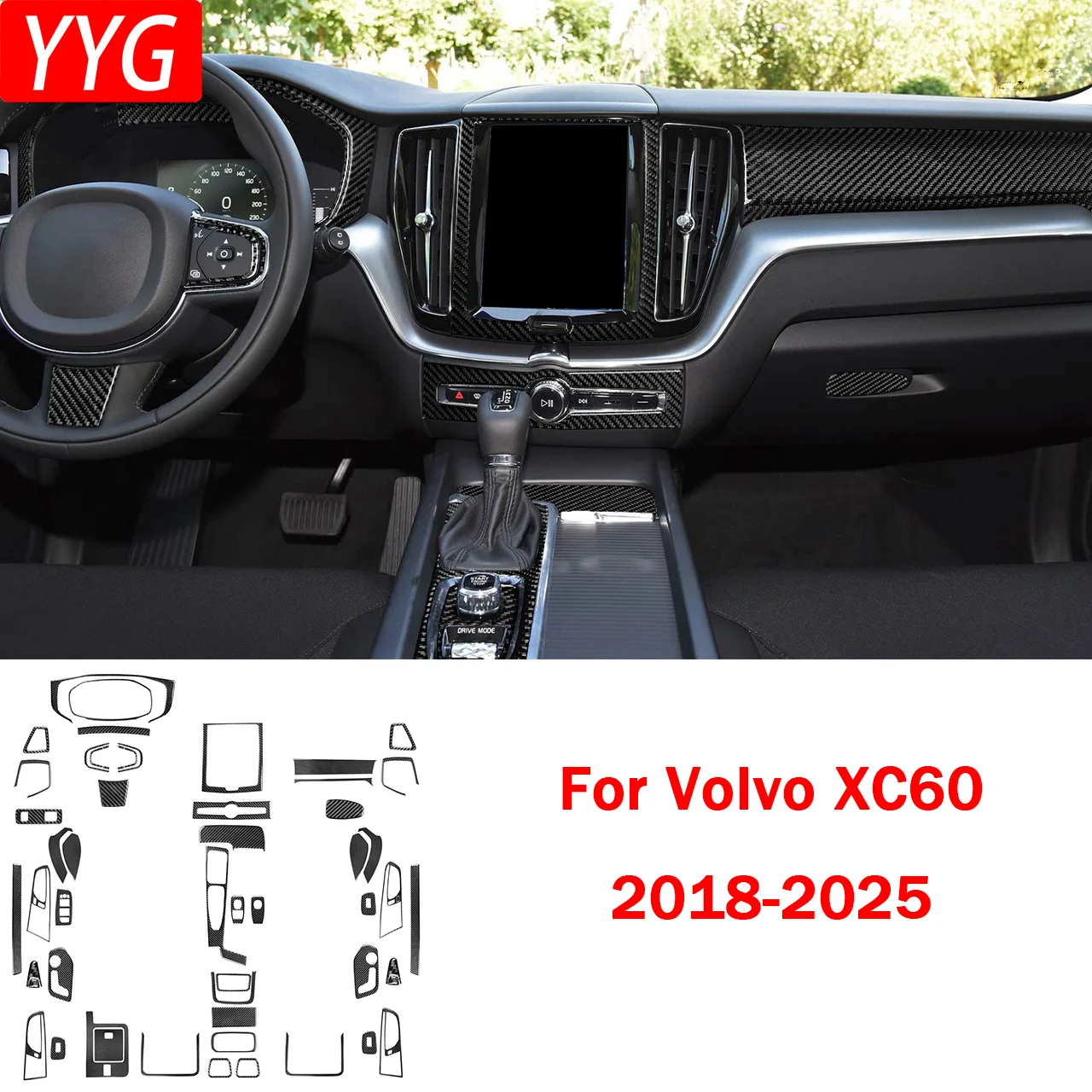 Car Window Lift Seat Storage Box Navigation Panel Carbon Fiber Car Accessories Decorative Stickers For Volvo XC60 2018-2025
Car Window Lift Seat Storage Box Navigation Panel Carbon Fiber Car Accessories Decorative Stickers For Volvo XC60 2018-2025