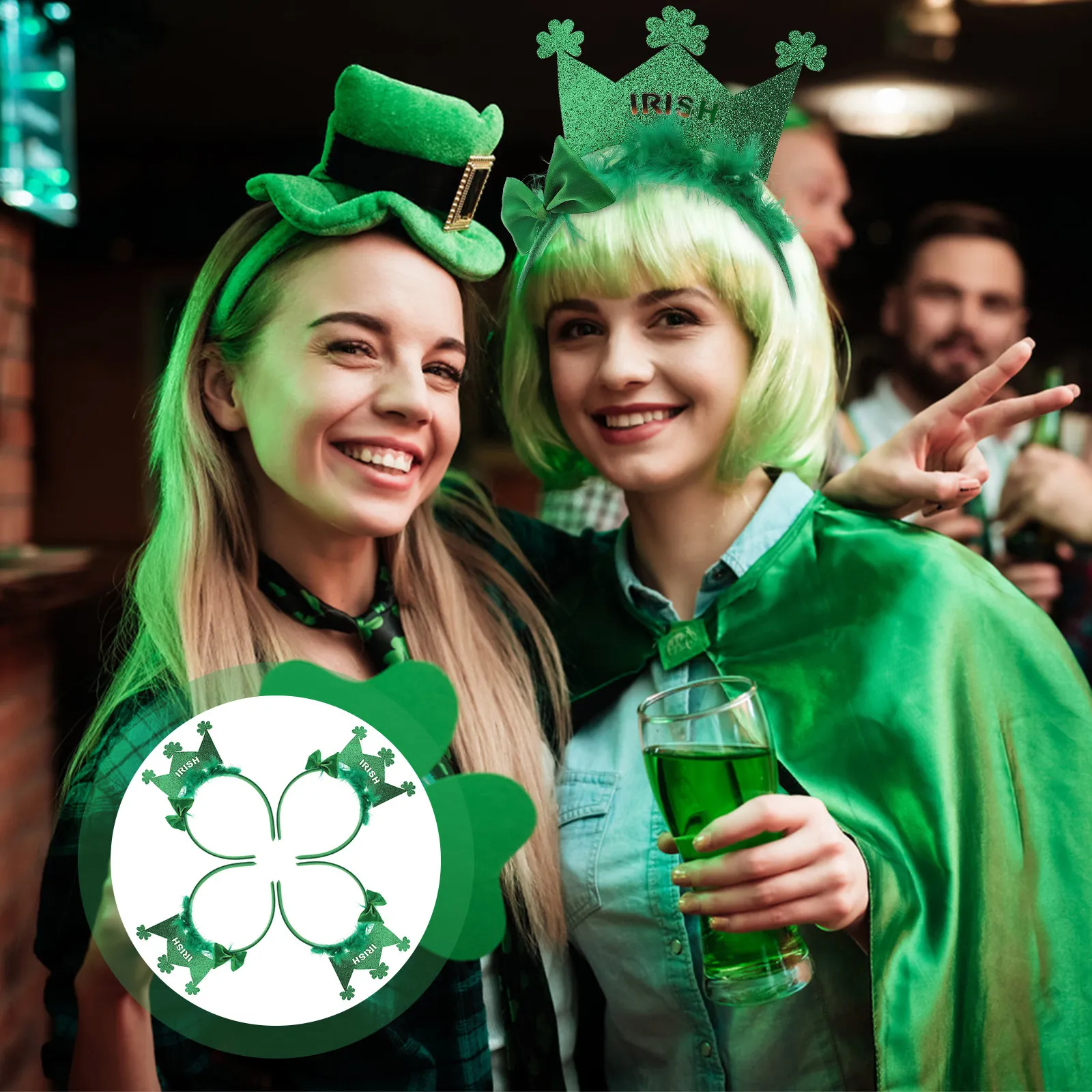 4Pcs Shamrock Headbands Irish Day Adults Holiday Party Headwear Reusable Festival Hair Accessories Party Supplies
4Pcs Shamrock Headbands Irish Day Adults Holiday Party Headwear Reusable Festival Hair Accessories Party Supplies