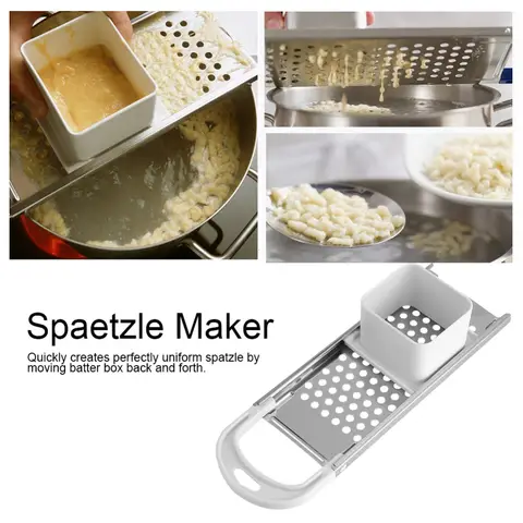 Dumpling Noodle Manual Pasta Maker Machine Pasta Making Kitchen Gadgets Tool Stainless Steel Spaetzle Maker With Safety Pusher