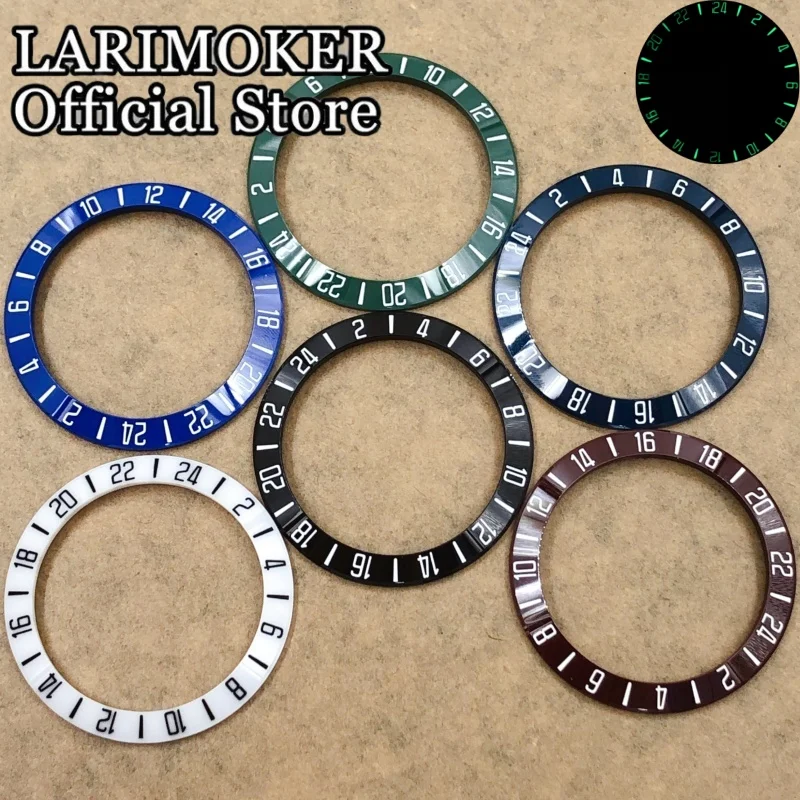 LARIMOKER 31mm*39mm Ceramic Luminous Watch Bezel New 24Hour Number Black White Brown Blue Green Insert Fit 40mm GMT Watch Case
LARIMOKER 31mm*39mm Ceramic Luminous Watch Bezel New 24Hour Number Black White Brown Blue Green Insert Fit 40mm GMT Watch Case