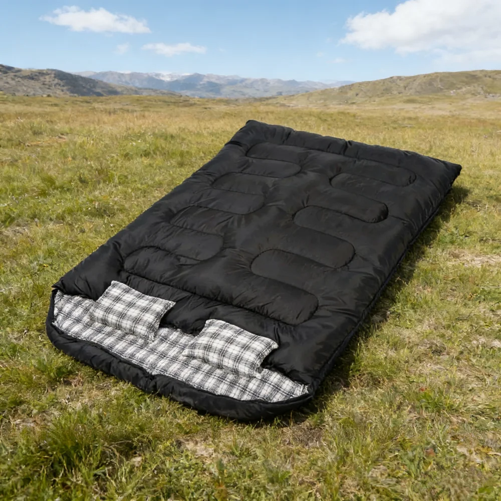JUNGLE KING Double Person Camping Cotton Sleeping Bag 4 Season Portable Detachable Winter Sleeping Bag for Outdoor Travel Hiking
JUNGLE KING Double Person Camping Cotton Sleeping Bag 4 Season Portable Detachable Winter Sleeping Bag for Outdoor Travel Hiking