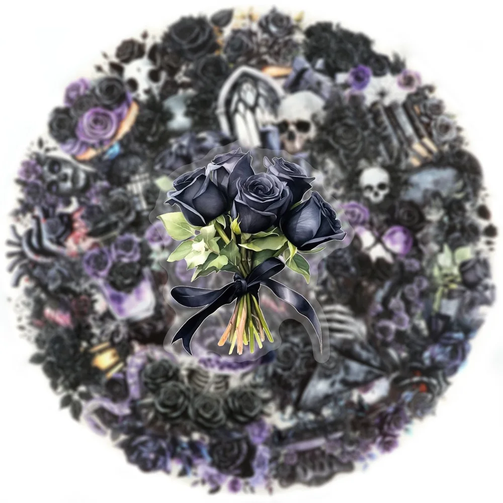 10/50pcs Gothic Dark Black Rose Skull Transparent Stickers DIY Notebook Phone Diary Skateboard Waterproof PET Graffiti Sticker
10/50pcs Gothic Dark Black Rose Skull Transparent Stickers DIY Notebook Phone Diary Skateboard Waterproof PET Graffiti Sticker