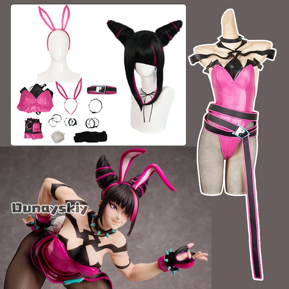 Street Game Fighter 6 Han Juri Cosplay Sexy Bunny Girls Costume Women Jumpsuit Outfit Halloween Carnival Disguise Suit Role-play
Street Game Fighter 6 Han Juri Cosplay Sexy Bunny Girls Costume Women Jumpsuit Outfit Halloween Carnival Disguise Suit Role-play