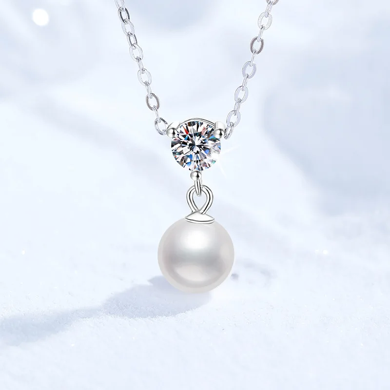 Подвеска из натурального пресноводного жемчуга с инкрустацией платиной PT950, ожерелье из муассанита 0,5 карата, цепочка на ключицу с бриллиантами, отпечаток PT950
Подвеска из натурального пресноводного жемчуга с инкрустацией платиной PT950, ожерелье из муассанита 0,5 карата, цепочка на ключицу с бриллиантами, отпечаток PT950