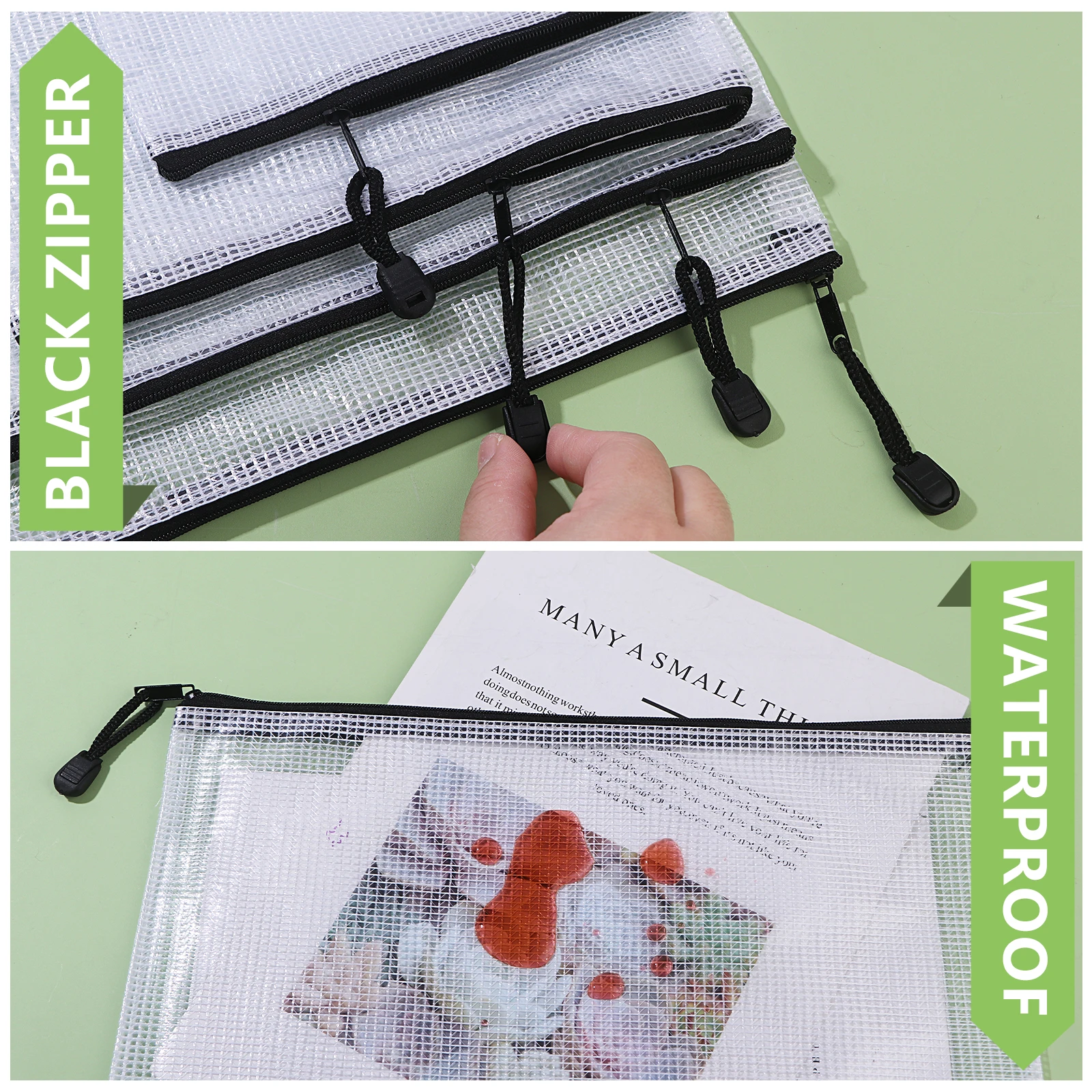 20 Pcs Mesh Zipper Documents Bags Waterproof Plastic Pencil Pouches Clear Cosmetic Storage Pouches 4 Sizes Black Travel Bags Wit
20 Pcs Mesh Zipper Documents Bags Waterproof Plastic Pencil Pouches Clear Cosmetic Storage Pouches 4 Sizes Black Travel Bags Wit