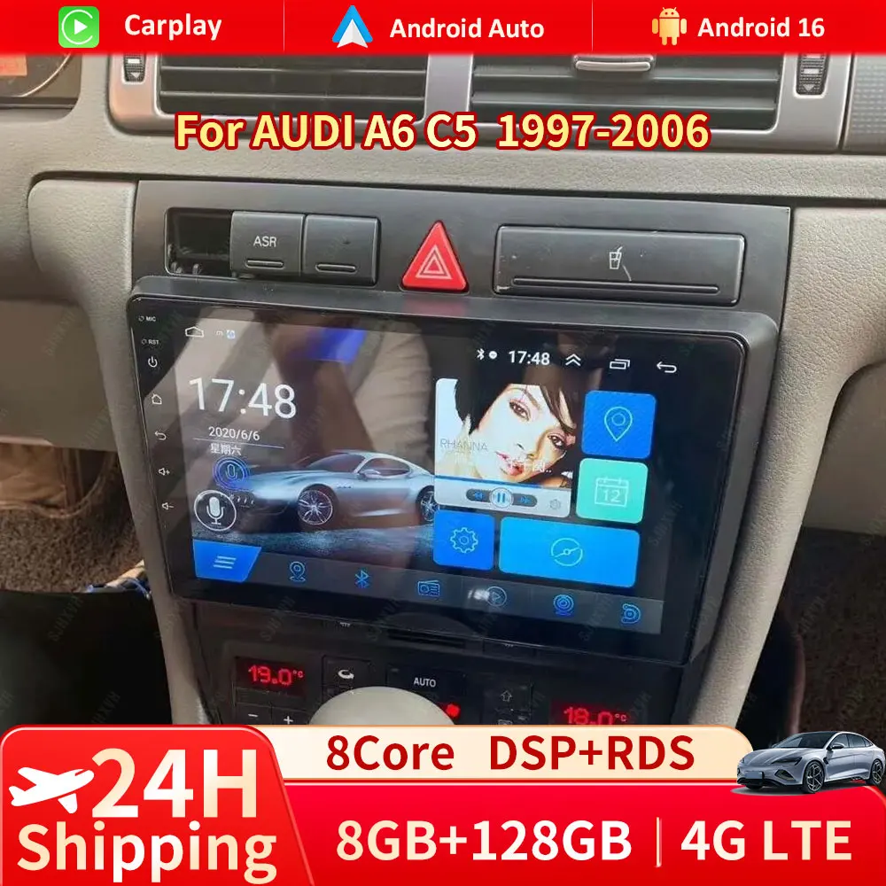 For Audi A6 C5 1997 - 2004 S6 2 1999 - 2004 RS6 1 2002 - 2006 GPS Car Radio Navigation Multimedia Video Player Stereo Android16
For Audi A6 C5 1997 - 2004 S6 2 1999 - 2004 RS6 1 2002 - 2006 GPS Car Radio Navigation Multimedia Video Player Stereo Android16