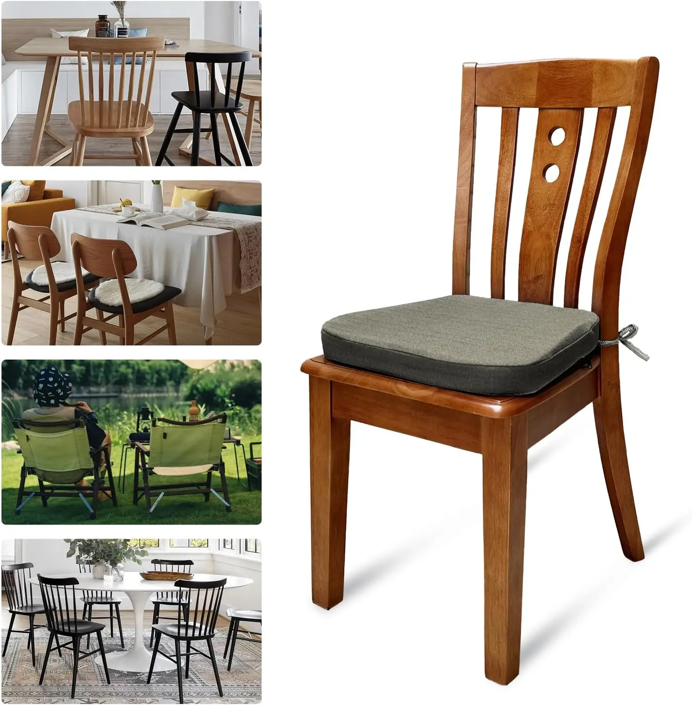 Chair Cushion With Ties For Dining Chairs Memory Foam Thick Kitchen Chair Pad 17"" X 16.5"" X 2""Set Of 4,With Machine Washable
Chair Cushion With Ties For Dining Chairs Memory Foam Thick Kitchen Chair Pad 17"" X 16.5"" X 2""Set Of 4,With Machine Washable