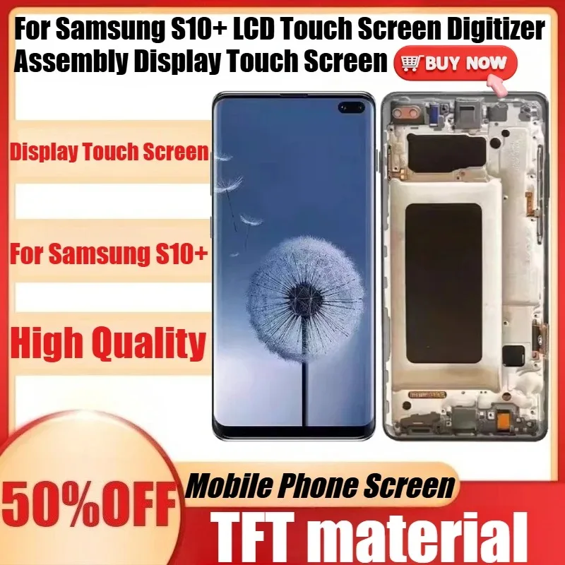 New TFT S10+ Display With Frame For Samsung S10+ LCD Touch Screen Digitizer Assembly Display Touch Screen
New TFT S10+ Display With Frame For Samsung S10+ LCD Touch Screen Digitizer Assembly Display Touch Screen