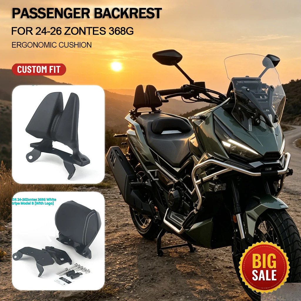 Motorcycle Passenger Backrest FOR Zontes 368G accesorios moto Aluminum Rear Sissy Bar Cushion Tail Rack Modified Parts 2024 2026
Motorcycle Passenger Backrest FOR Zontes 368G accesorios moto Aluminum Rear Sissy Bar Cushion Tail Rack Modified Parts 2024 2026