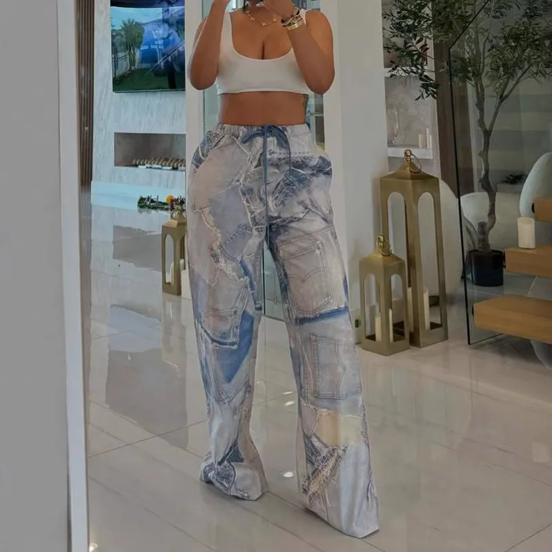 Women Print Pants High Waist Trousers Drawstring Straight Pant Capris Office Lady Loose 2025 Summer Y2k Streetwear Cargo Pants
Women Print Pants High Waist Trousers Drawstring Straight Pant Capris Office Lady Loose 2025 Summer Y2k Streetwear Cargo Pants