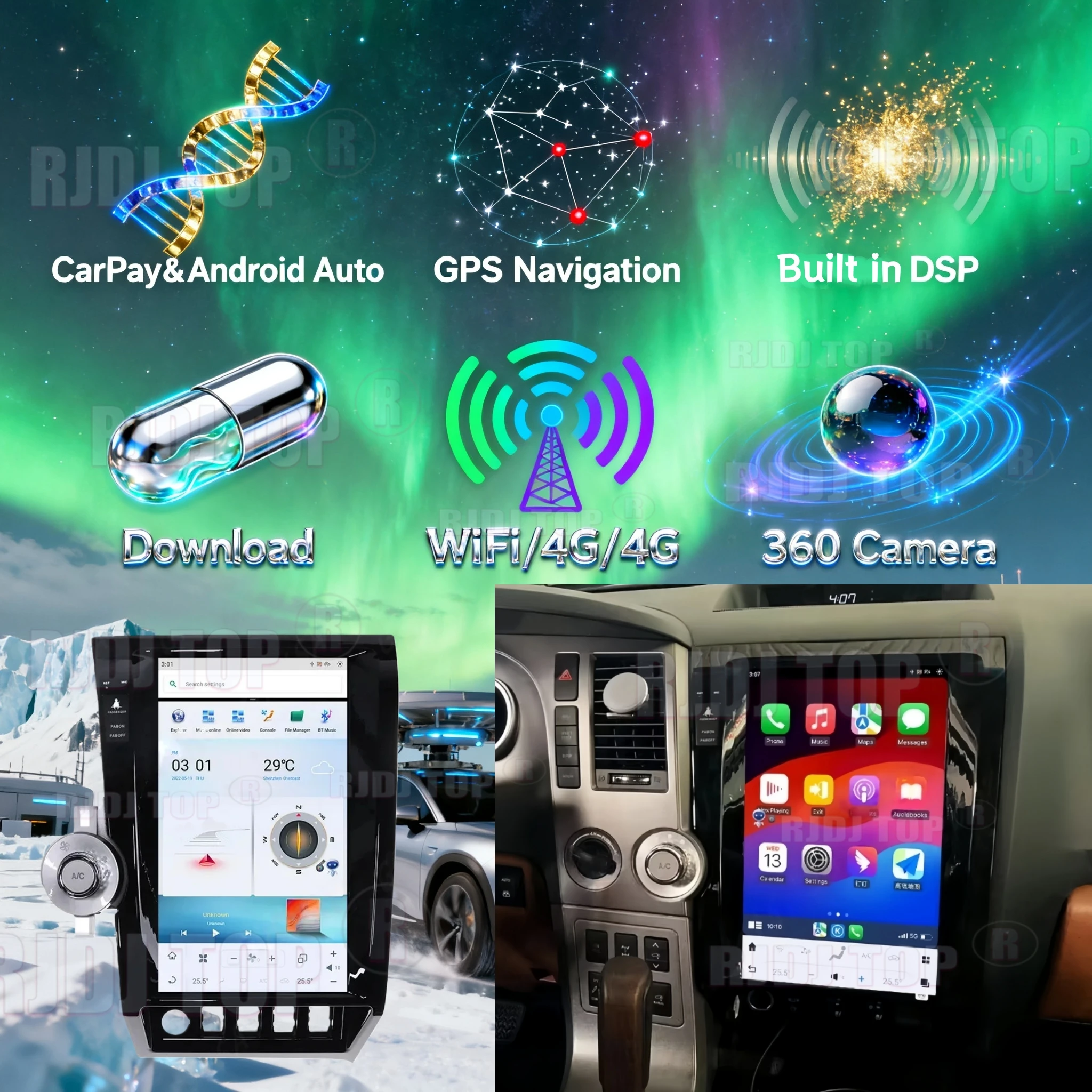 Для Toyota Sequoia 2007-2019 беспроводной автомобильный Carplay Android Auto автомобильный GPS радио навигация стерео мультимедийный плеер лента головное устройство
Для Toyota Sequoia 2007-2019 беспроводной автомобильный Carplay Android Auto автомобильный GPS радио навигация стерео мультимедийный плеер лента головное устройство