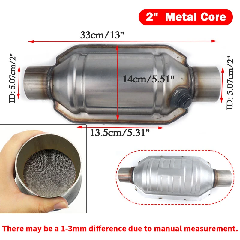 Universal Catalytic Converter 409 Stainless Steel High Flow Muffler Car Exhaust Emissions Reduction 2/2.25/2.5/3 Inch Cells Euro
Universal Catalytic Converter 409 Stainless Steel High Flow Muffler Car Exhaust Emissions Reduction 2/2.25/2.5/3 Inch Cells Euro