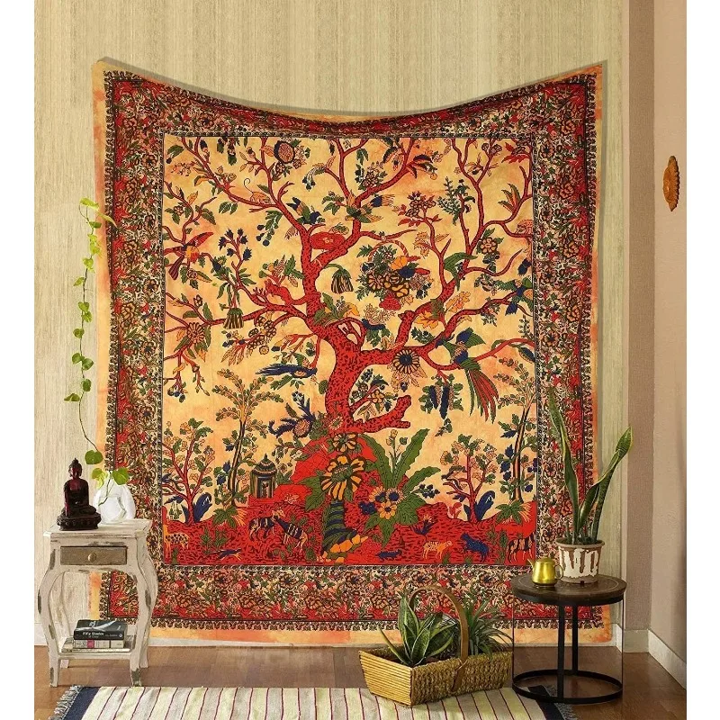 Tapestry Green Tree of Life Wall Hanging Psychedelic Tapestry Indian Cotton Double Bed Cloth Picnic Cloth Wall 180X320CM
Tapestry Green Tree of Life Wall Hanging Psychedelic Tapestry Indian Cotton Double Bed Cloth Picnic Cloth Wall 180X320CM