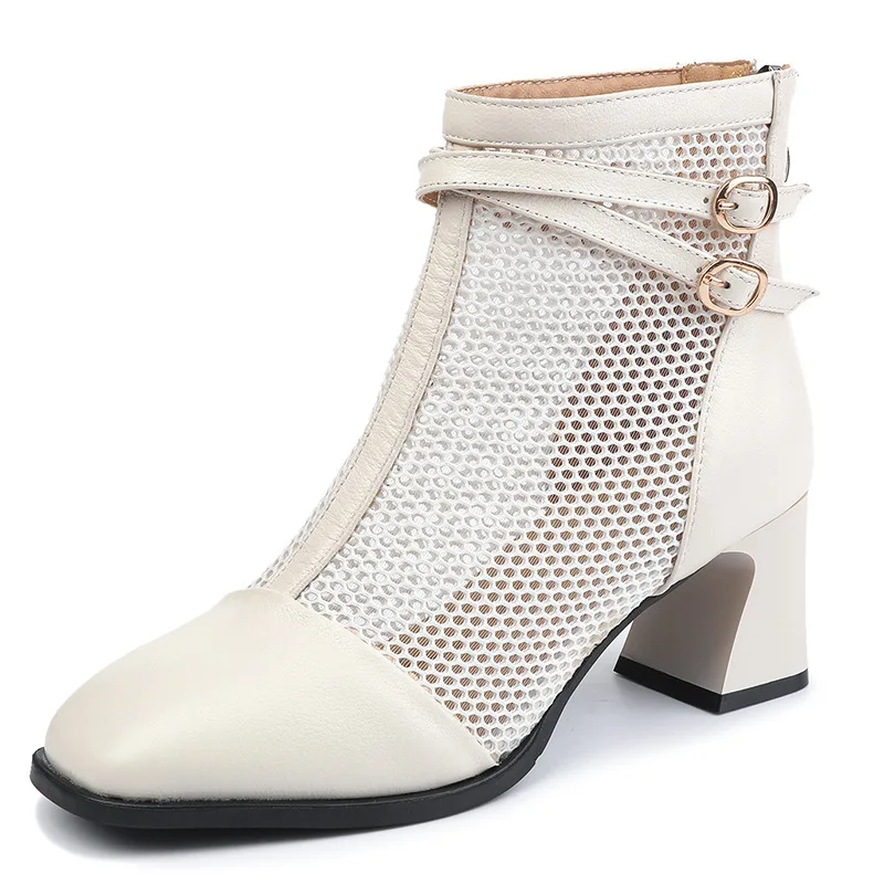 GKTINOO 2024 Summer Ankle Boots Genuine Leather Shoes Women High Heels Sandals Mesh Platform Boots Hollow Out Mujer Zapatos
GKTINOO 2024 Summer Ankle Boots Genuine Leather Shoes Women High Heels Sandals Mesh Platform Boots Hollow Out Mujer Zapatos